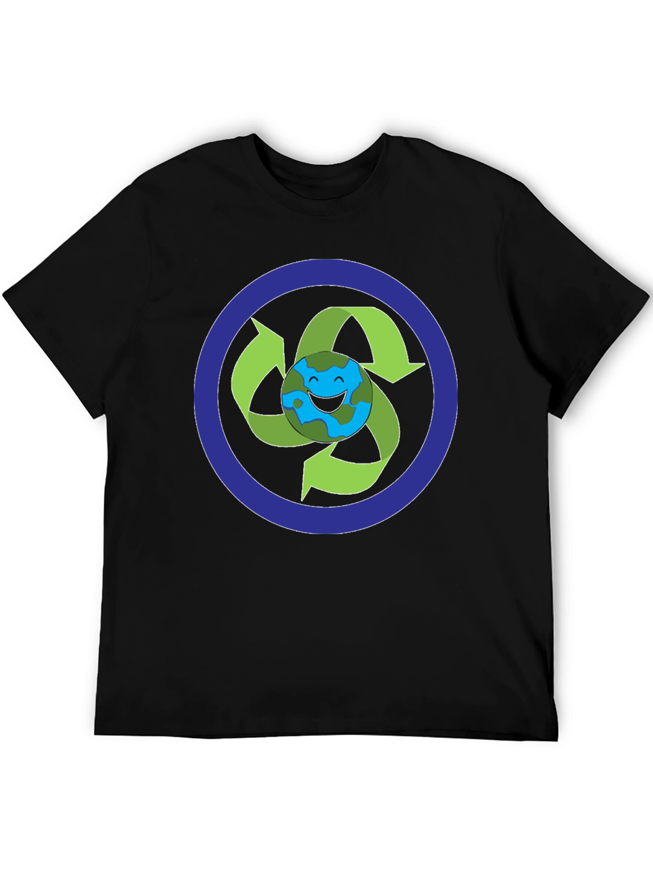 Eco-Friendly Earth Recycle Graphic T-Shirt