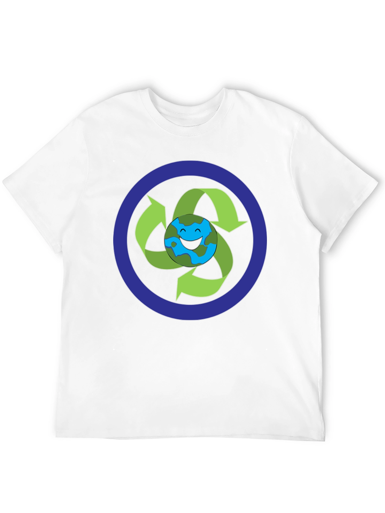 Eco-Friendly Earth Recycle Graphic T-Shirt