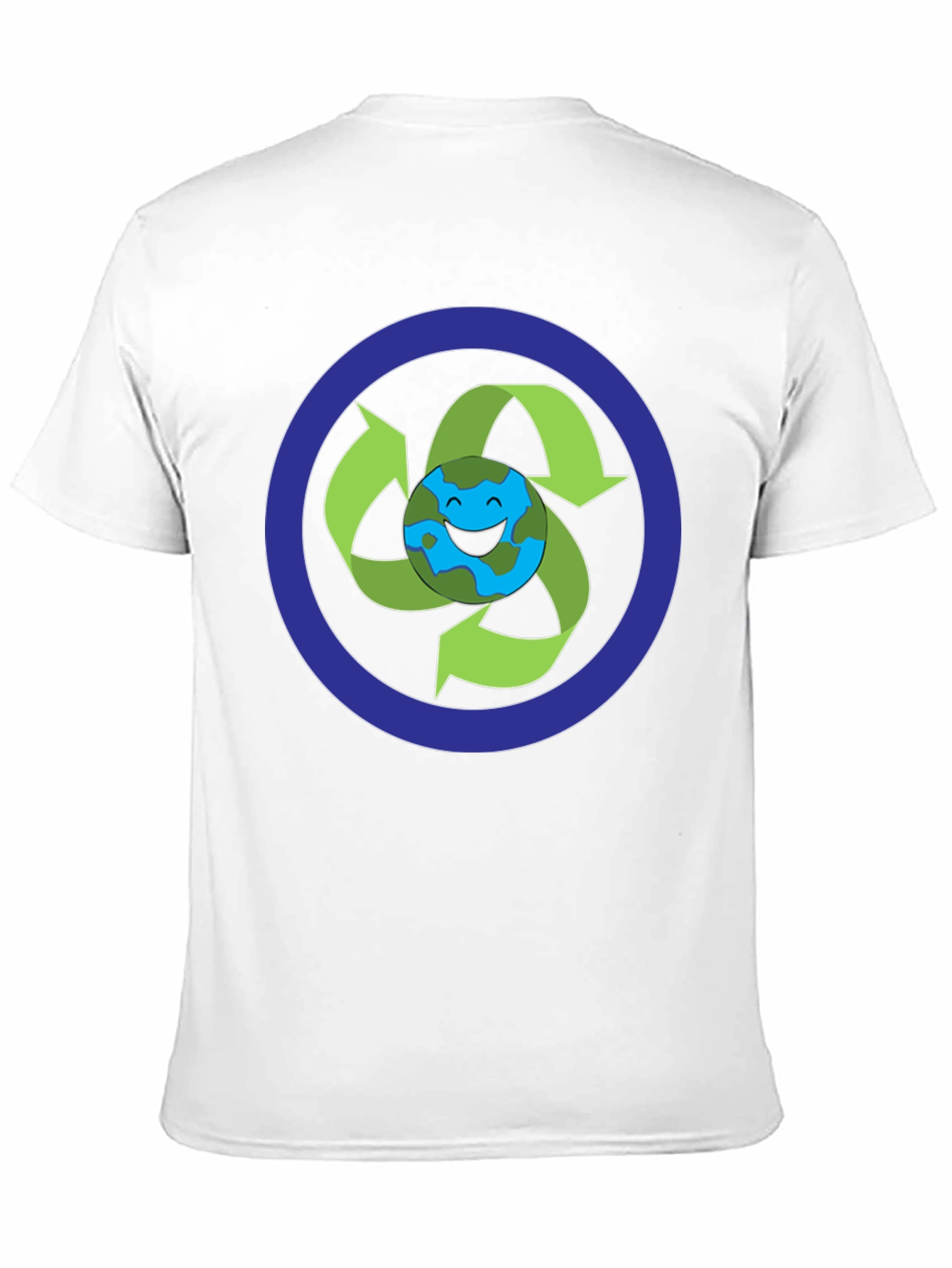 Eco-Friendly Earth Recycle Graphic T-Shirt