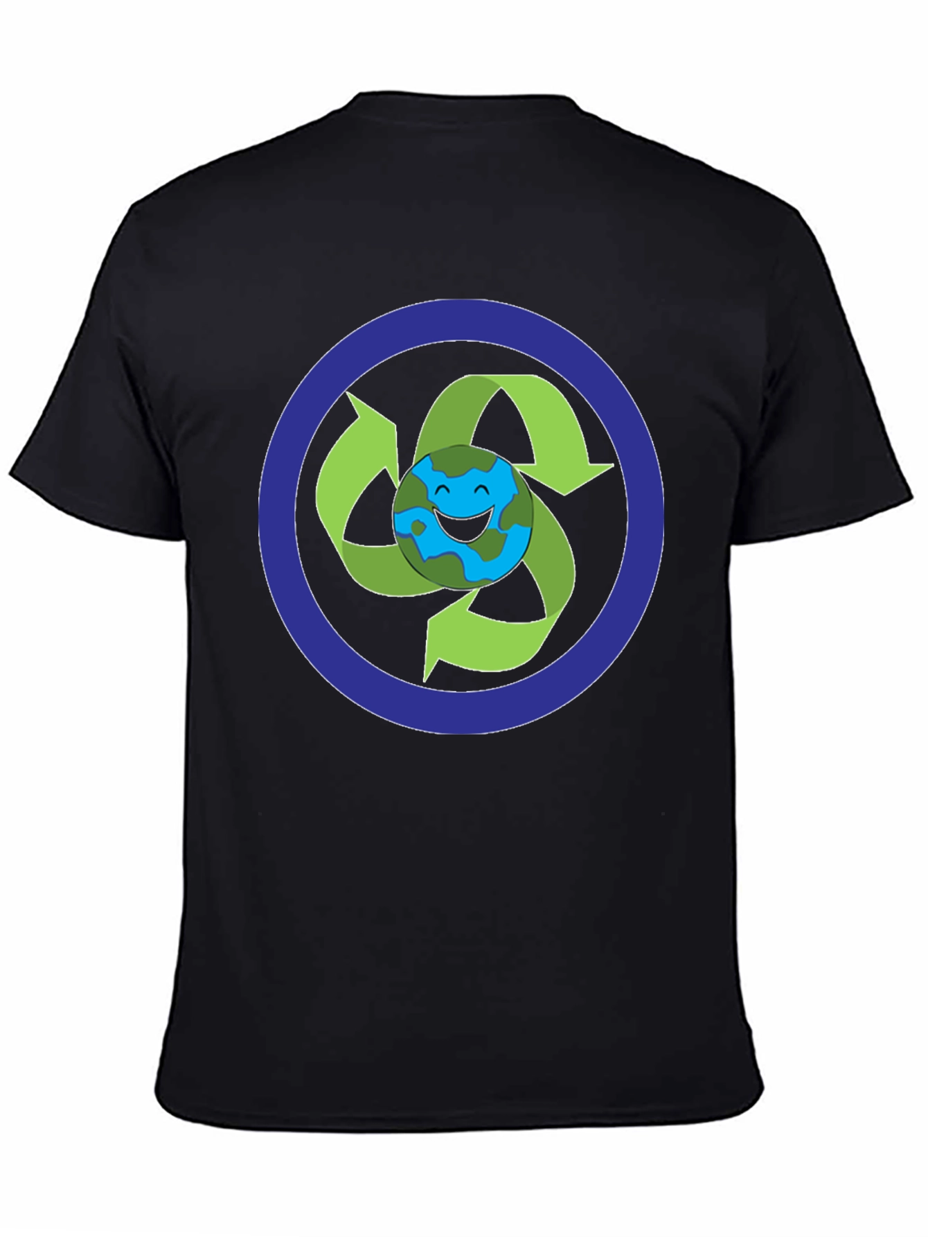 Eco-Friendly Earth Recycle Graphic T-Shirt