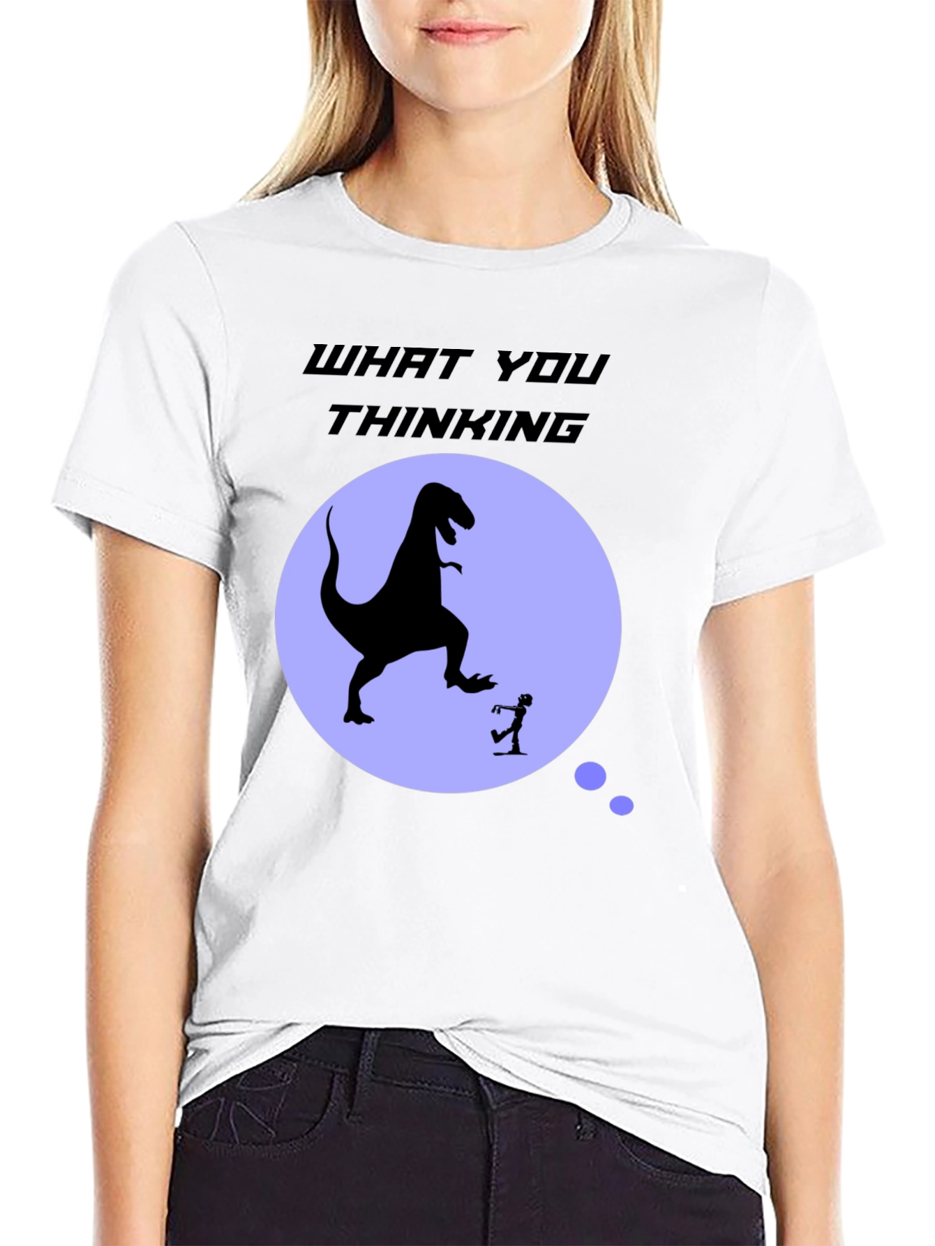 Funny T-Rex What You Thinking Graphic Tee