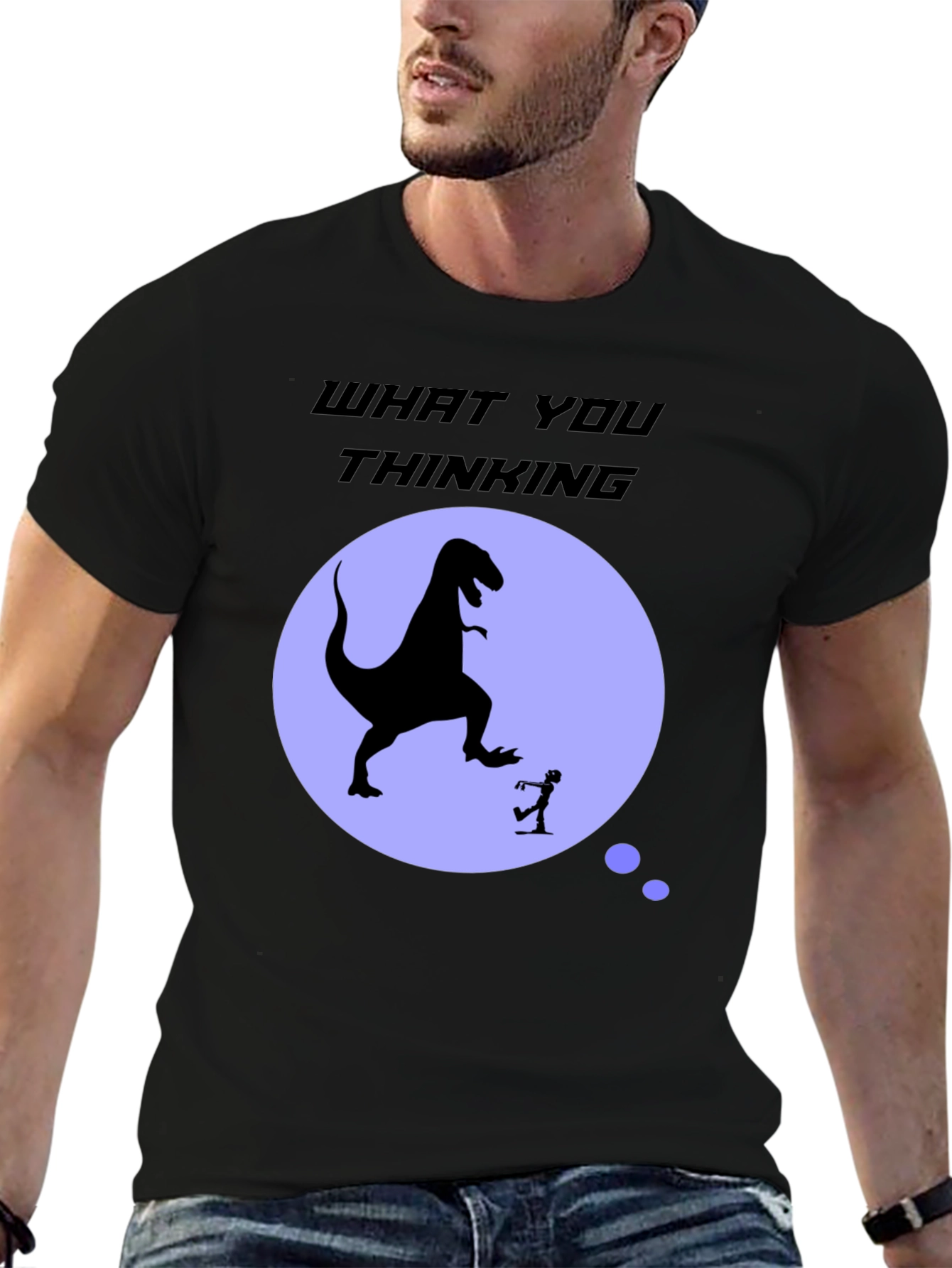 Funny T-Rex What You Thinking Graphic Tee