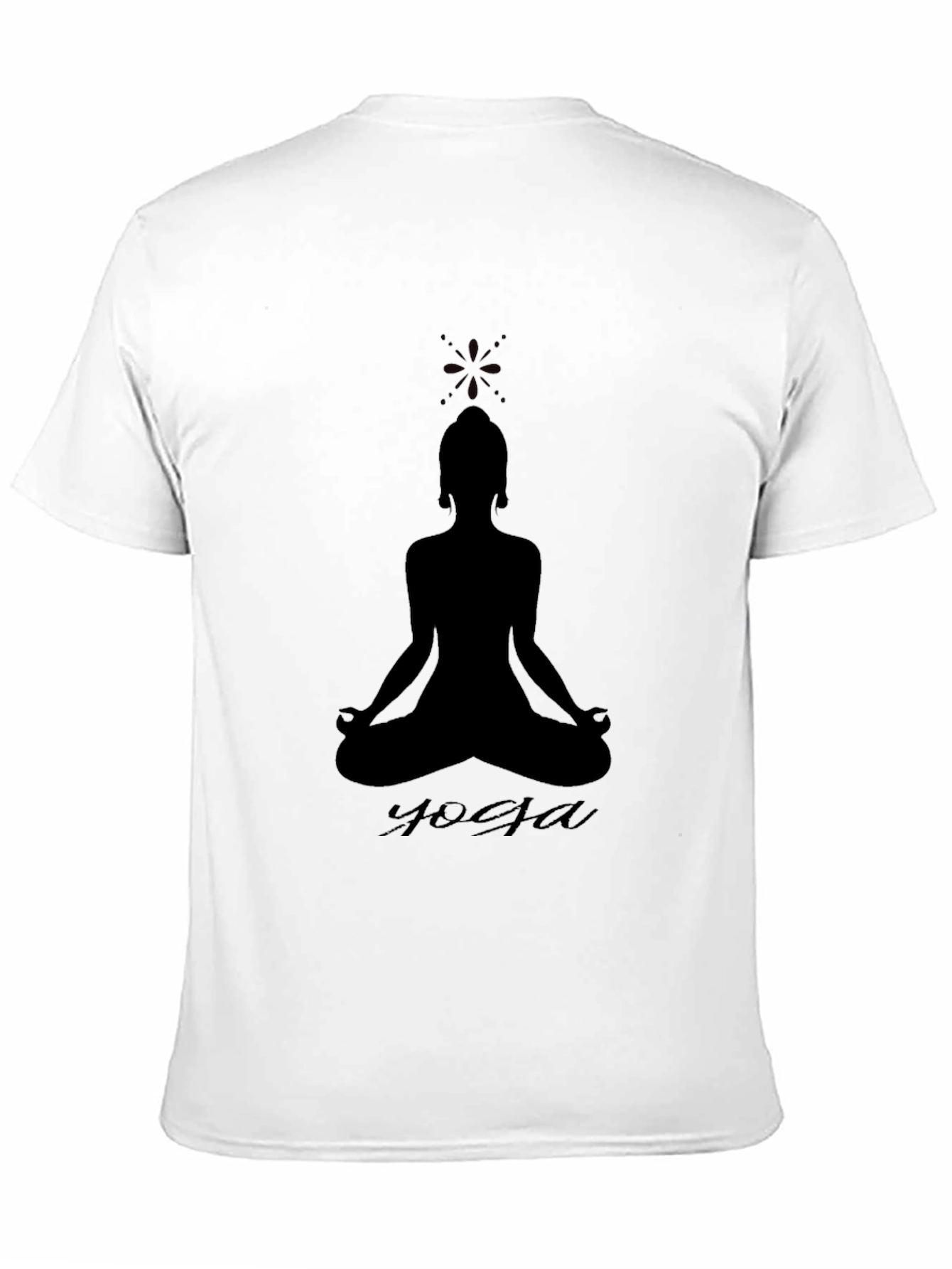 Yoga Silhouette Tee - Black Cotton Blend