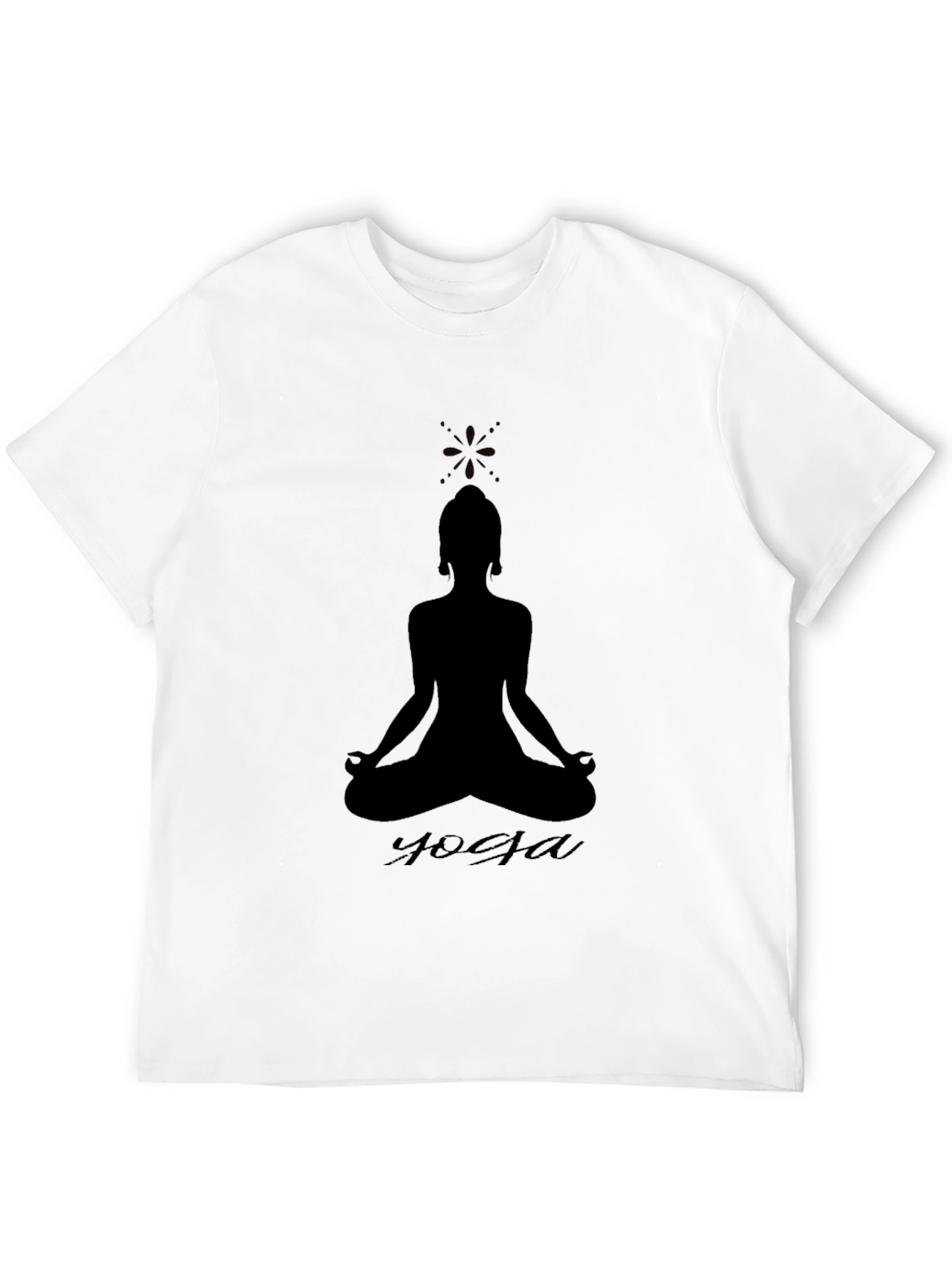 Yoga Silhouette Tee - Black Cotton Blend