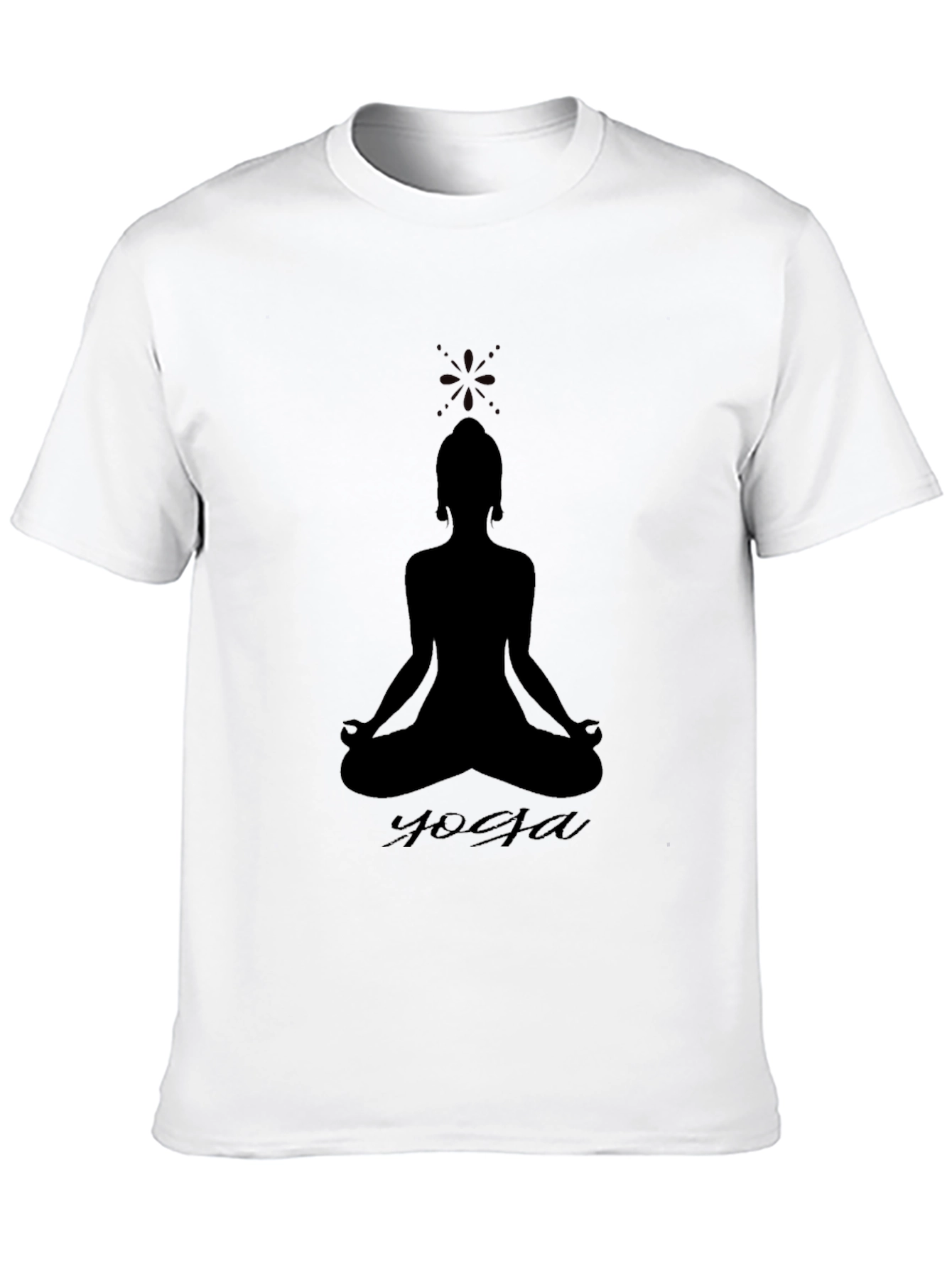 Yoga Silhouette Tee - Black Cotton Blend