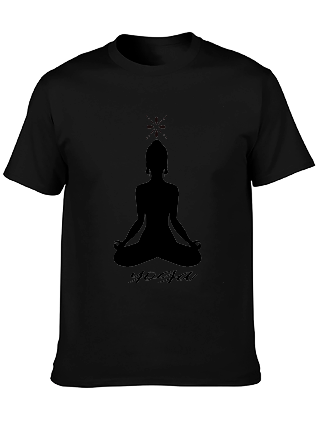 Yoga Silhouette Tee - Black Cotton Blend