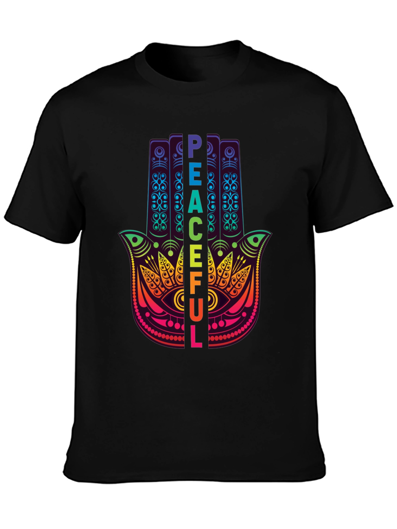 Peaceful Hamsa Hand Graphic T-Shirt