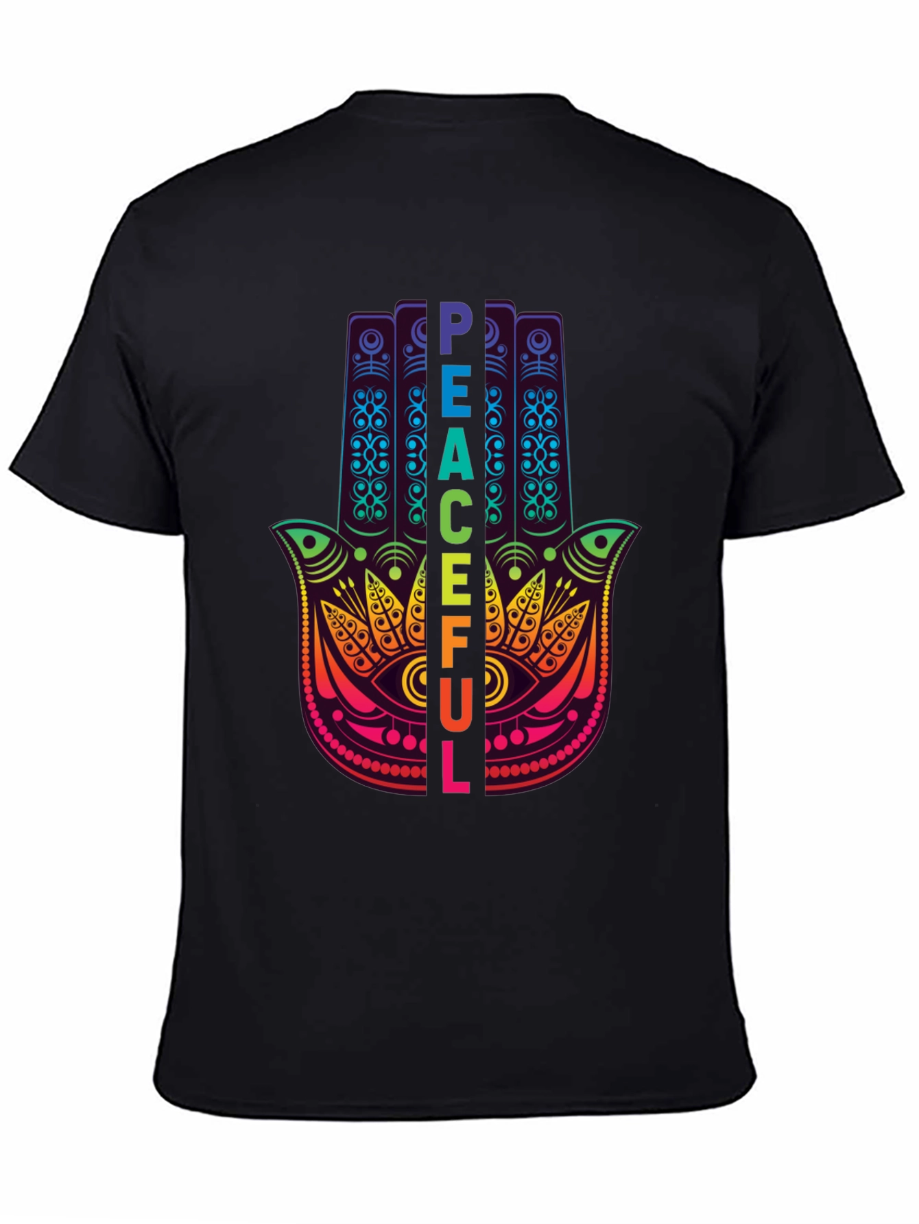 Peaceful Hamsa Hand Graphic T-Shirt