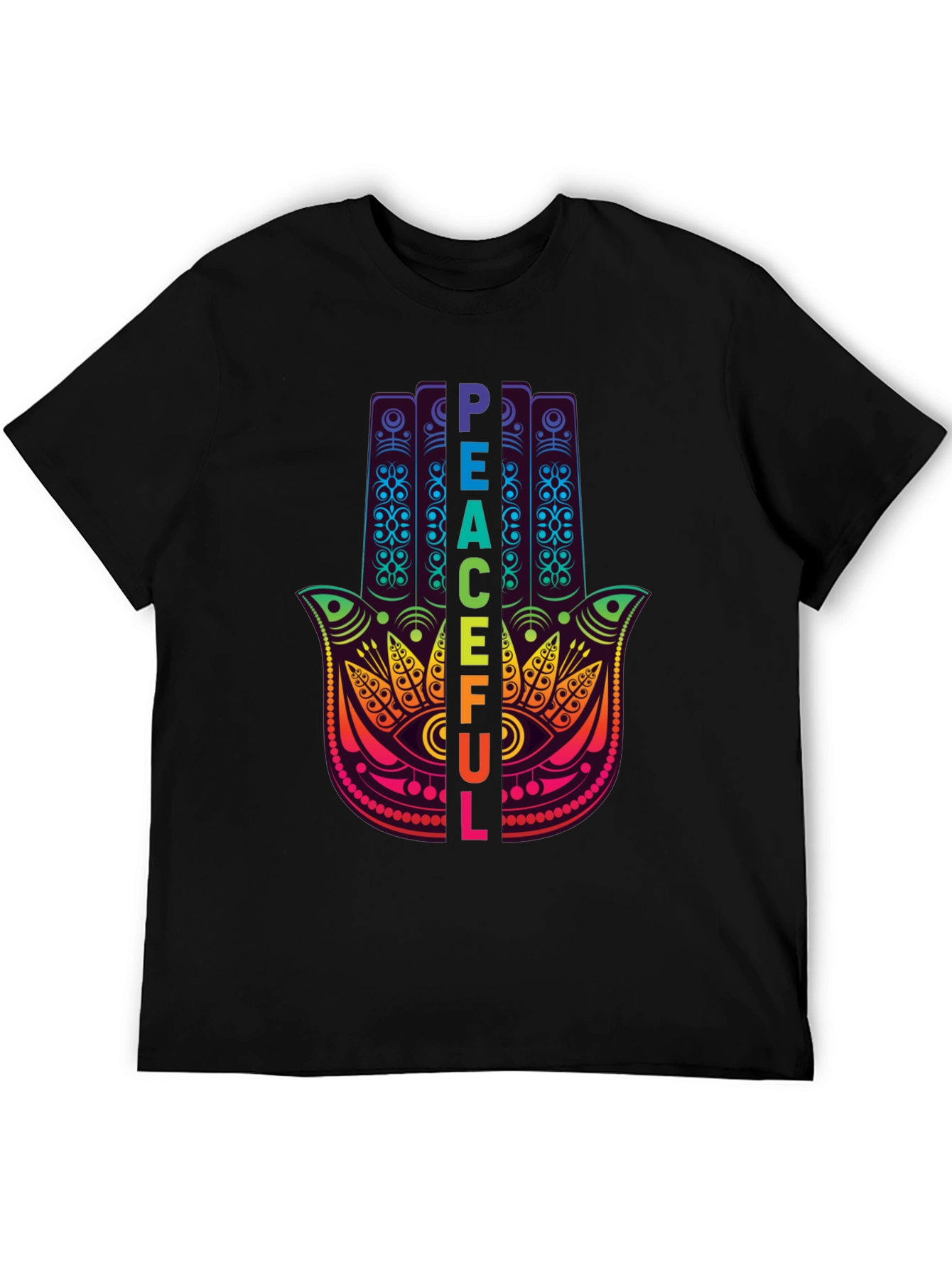 Peaceful Hamsa Hand Graphic T-Shirt