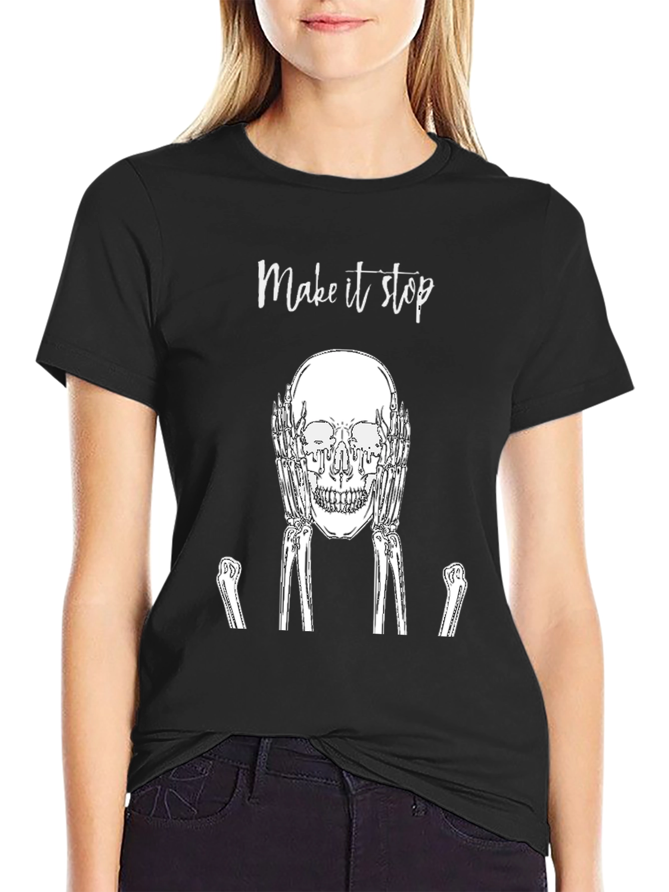 Make It Stop Skull Graphic Tee