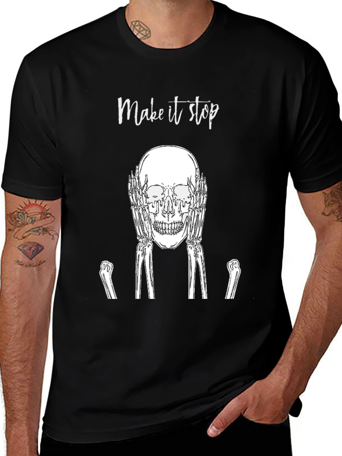 Make It Stop Skull Graphic Tee