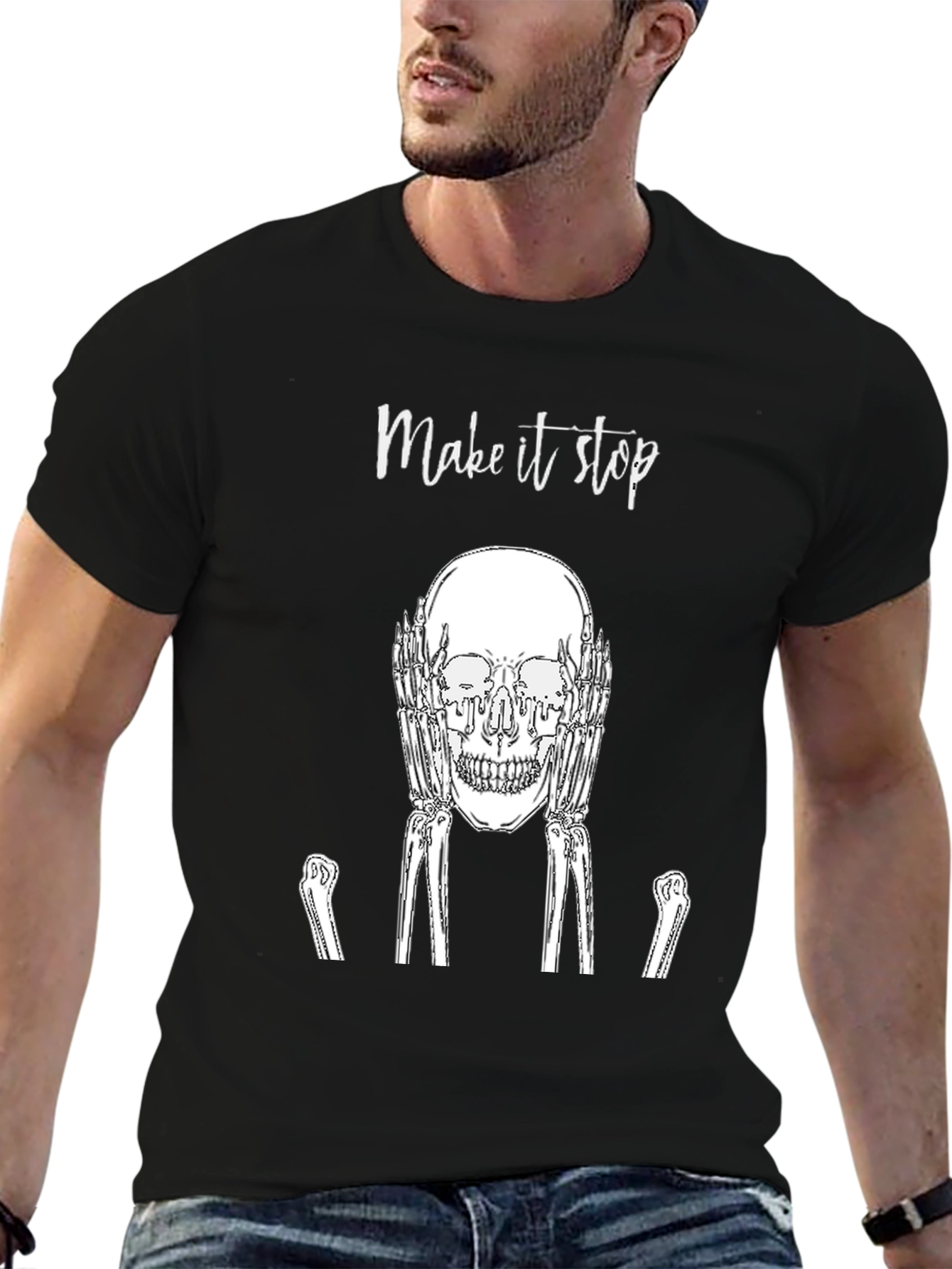 Make It Stop Skull Graphic Tee