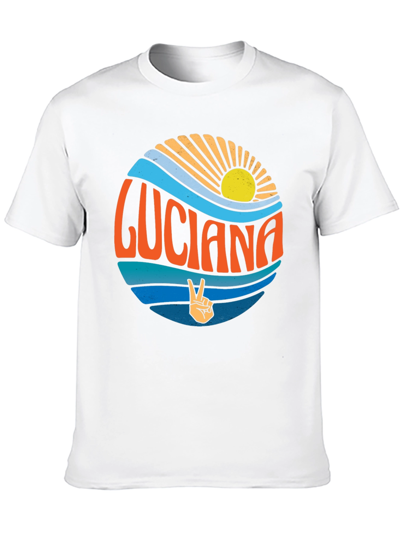 Luciana Retro Graphic Tee - Black Crew Neck T-Shirt