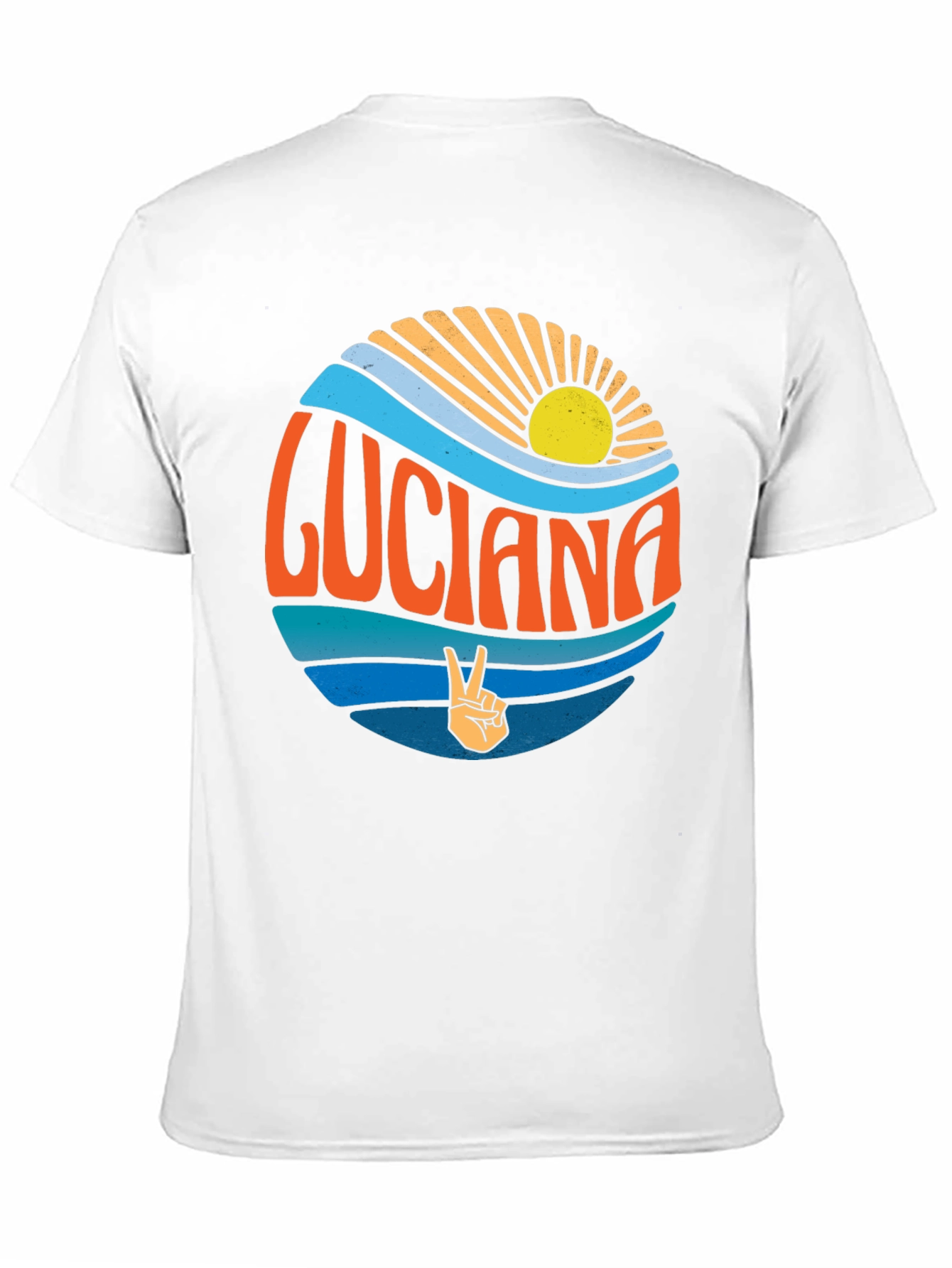 Luciana Retro Graphic Tee - Black Crew Neck T-Shirt