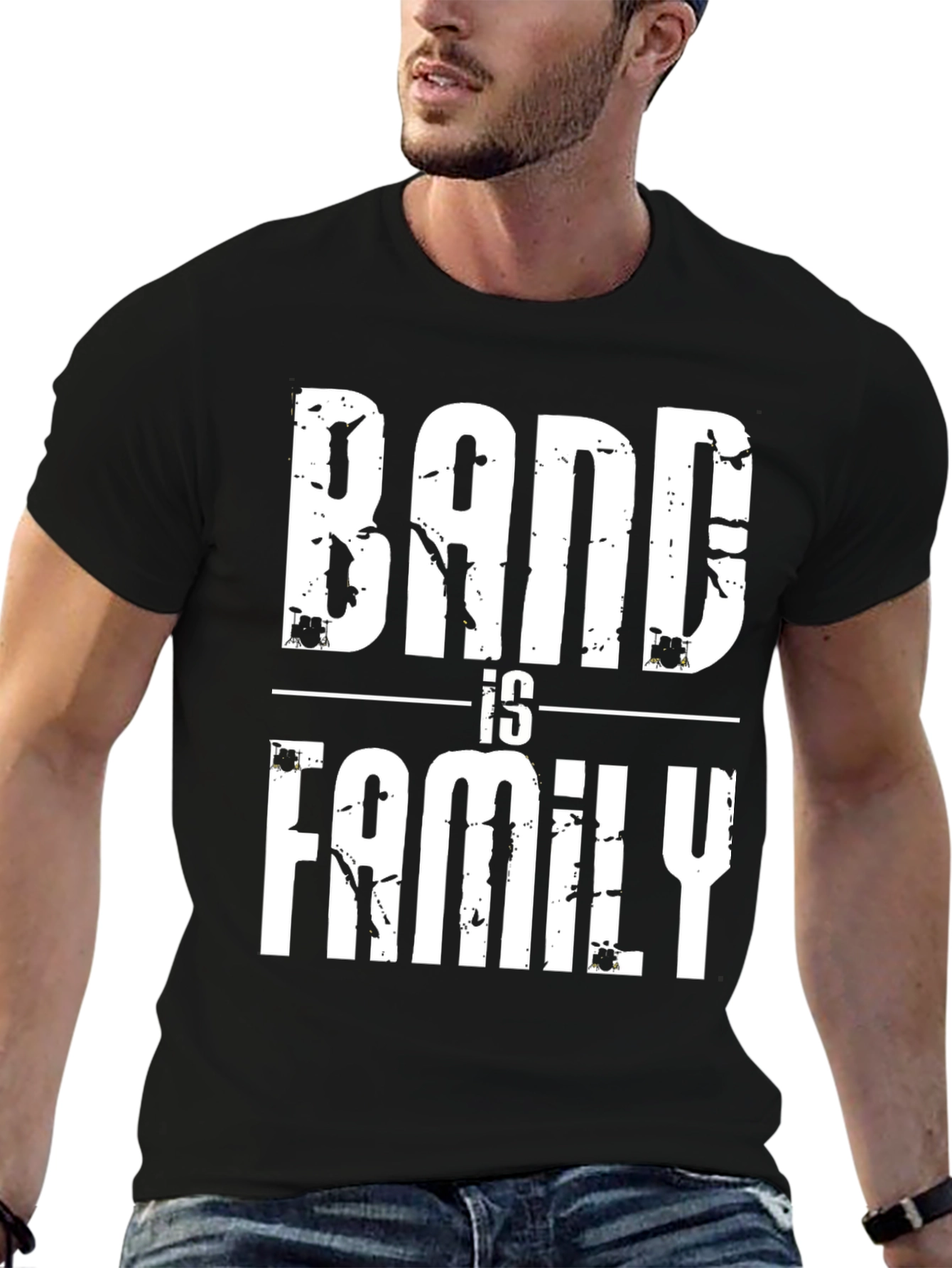 Band is Family Black Graphic T-Shirt