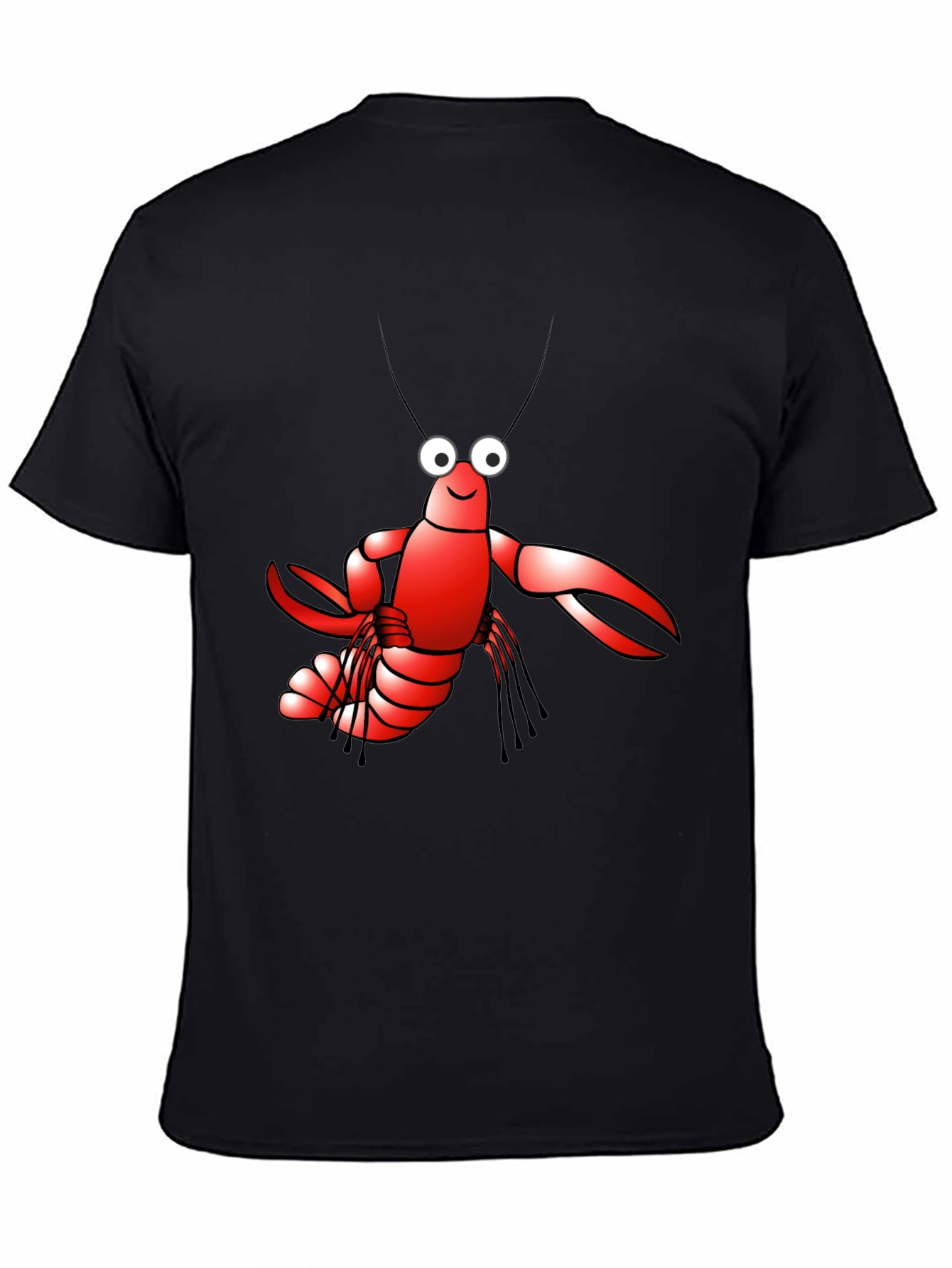 Lobster Graphic Tee - Black Cotton T-Shirt
