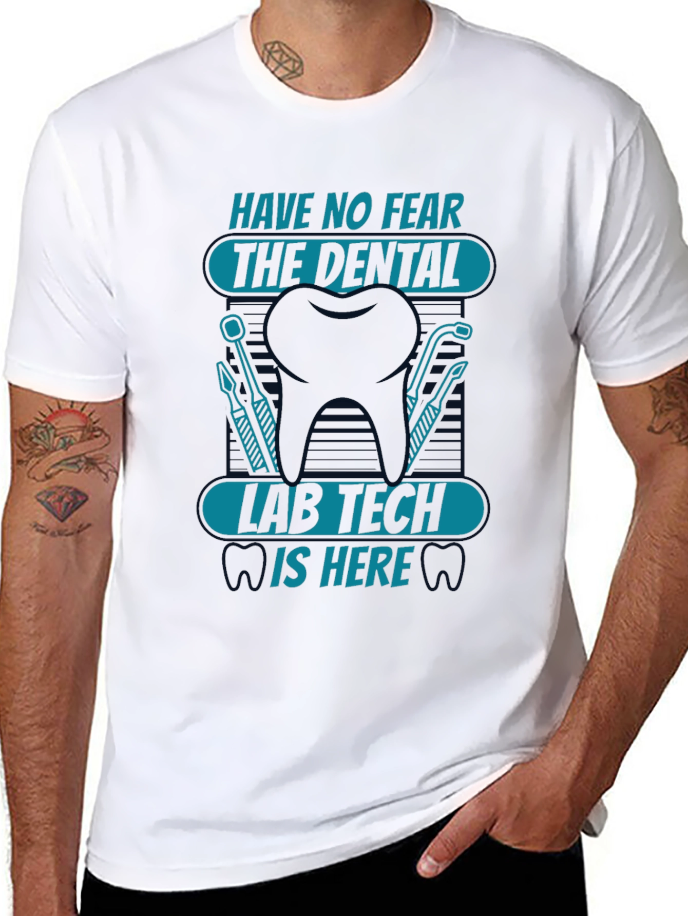 Dental Lab Tech Graphic Tee - Black