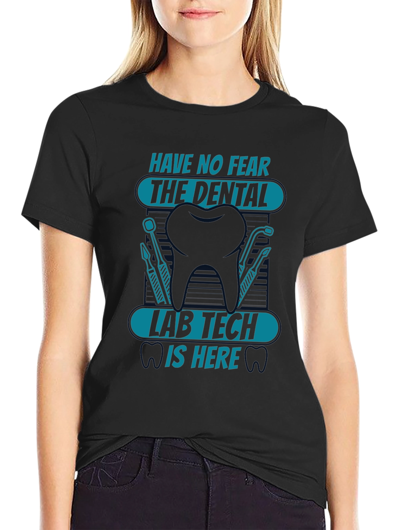 Dental Lab Tech Graphic Tee - Black