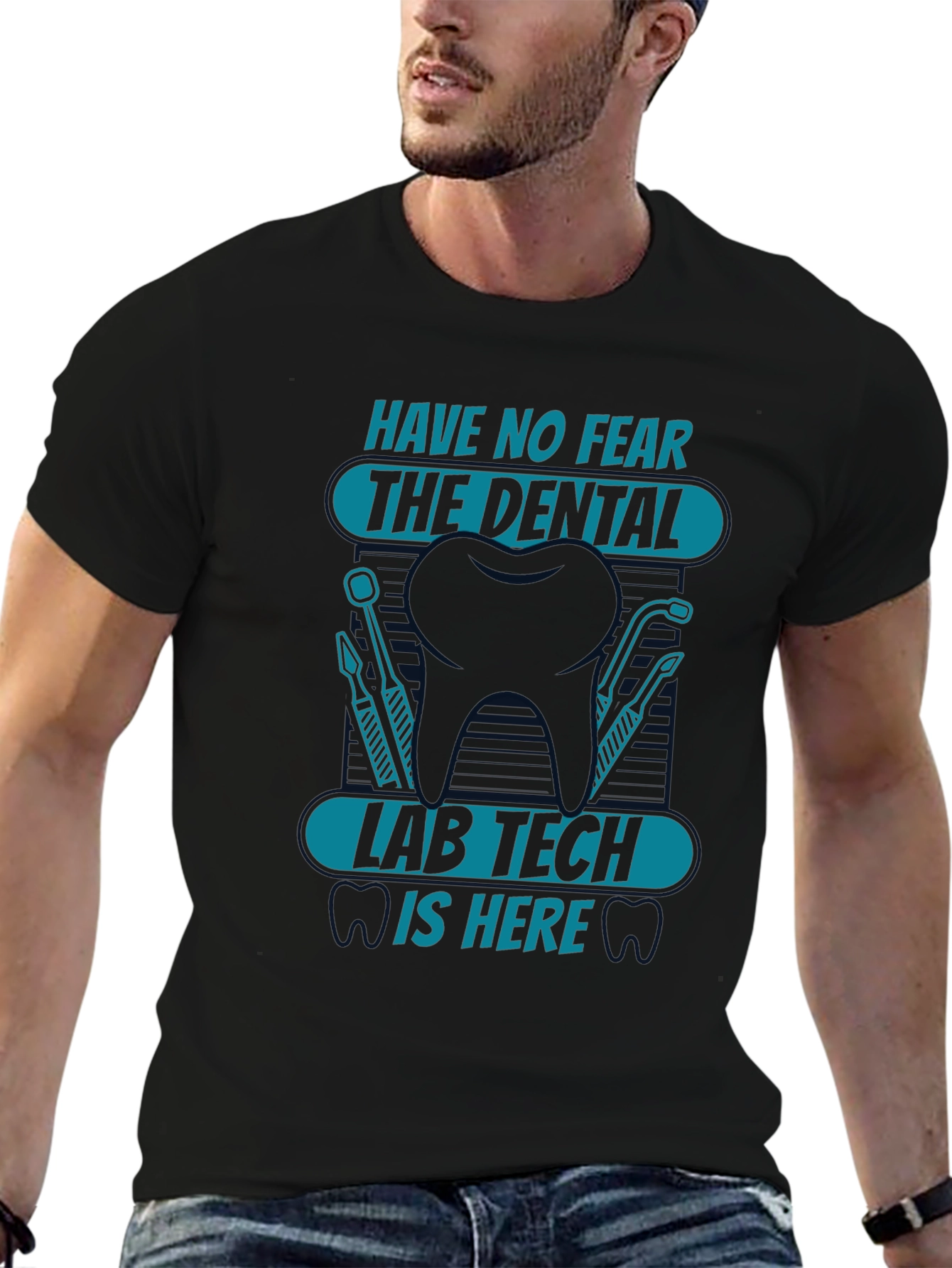 Dental Lab Tech Graphic Tee - Black