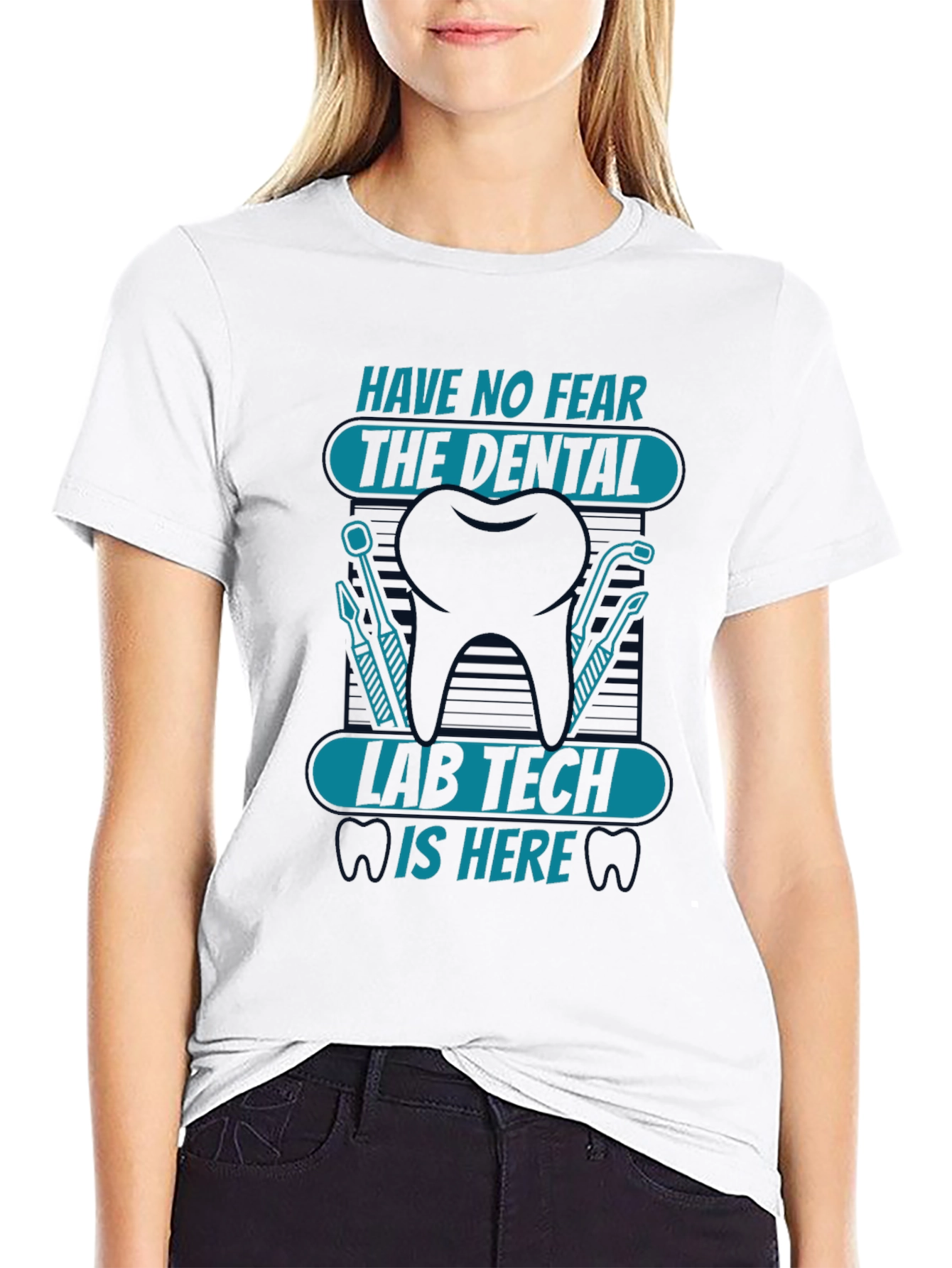 Dental Lab Tech Graphic Tee - Black