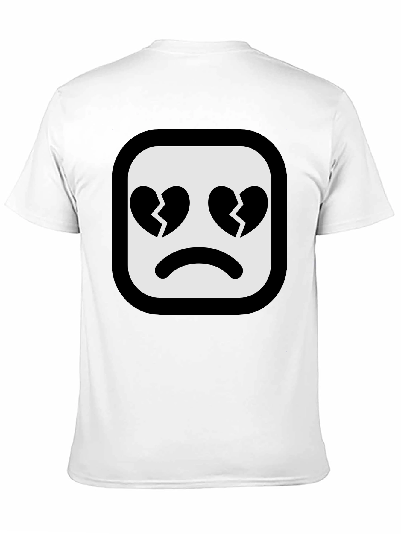 Broken Heart Emoji Black T-Shirt - Express Your Feelings!