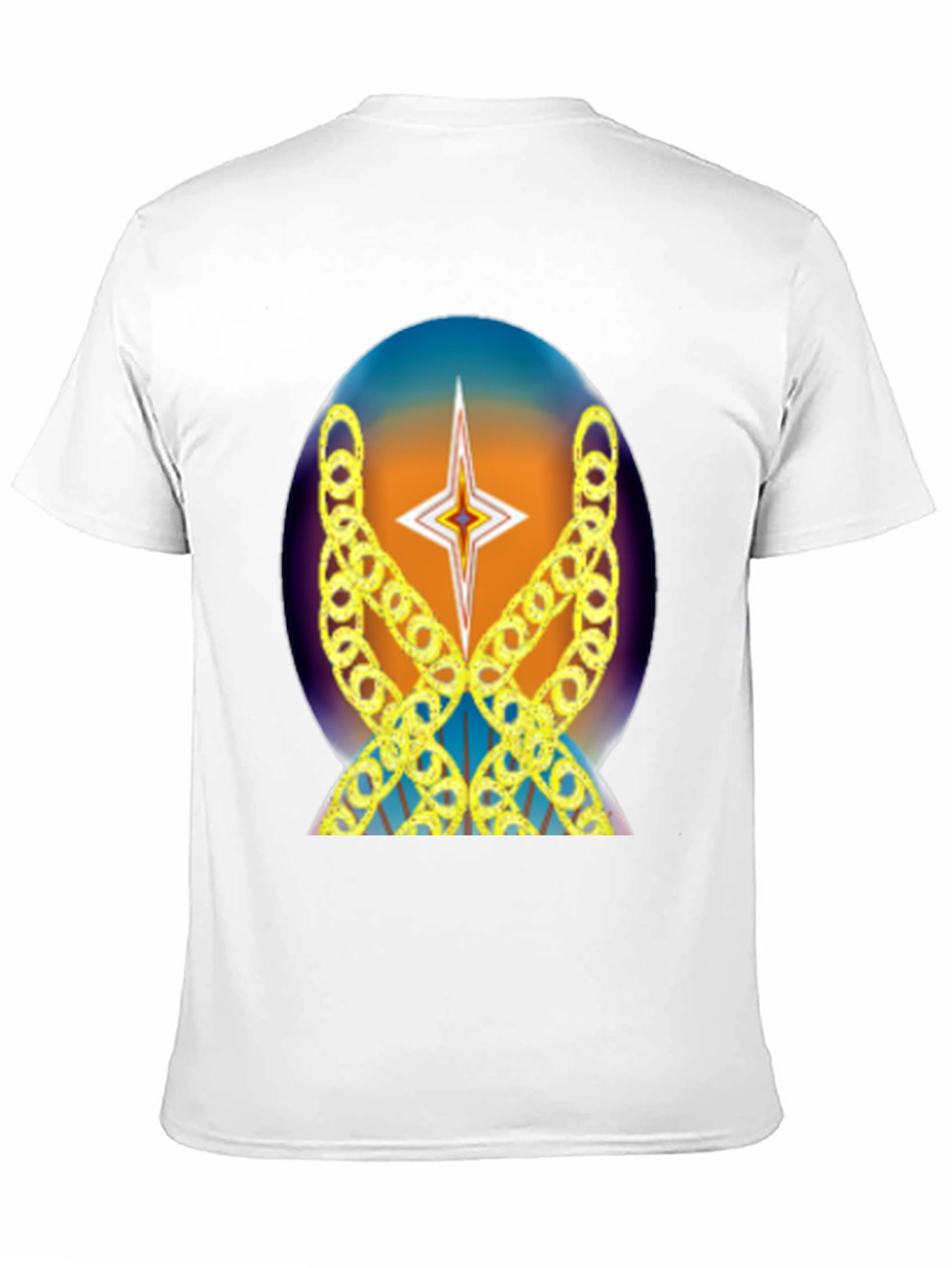 Star Chain Graphic Tee - Black Cotton Blend