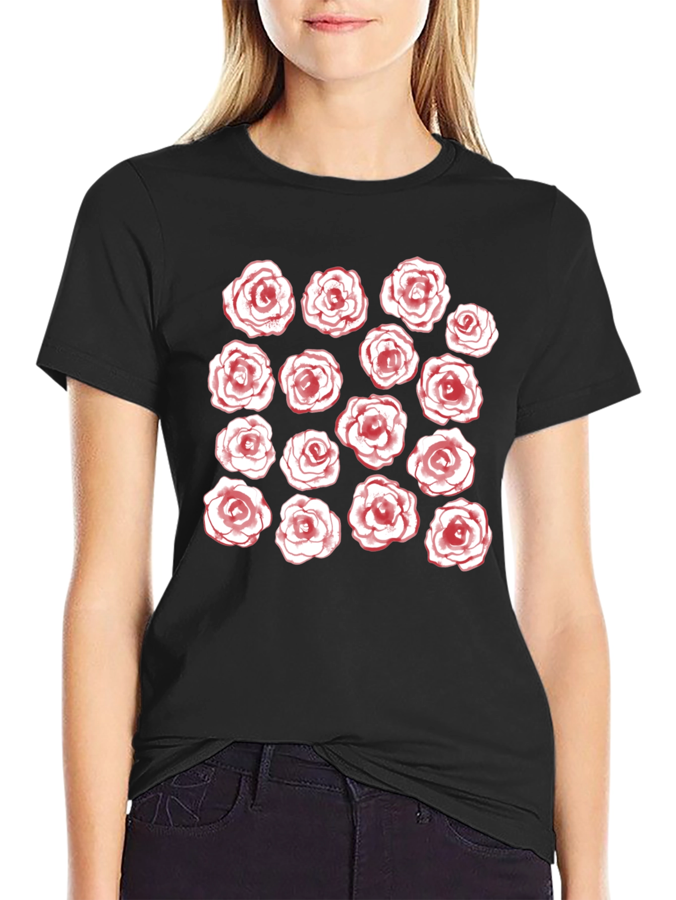 Floral Rose T-Shirt - Unique Pattern Tee