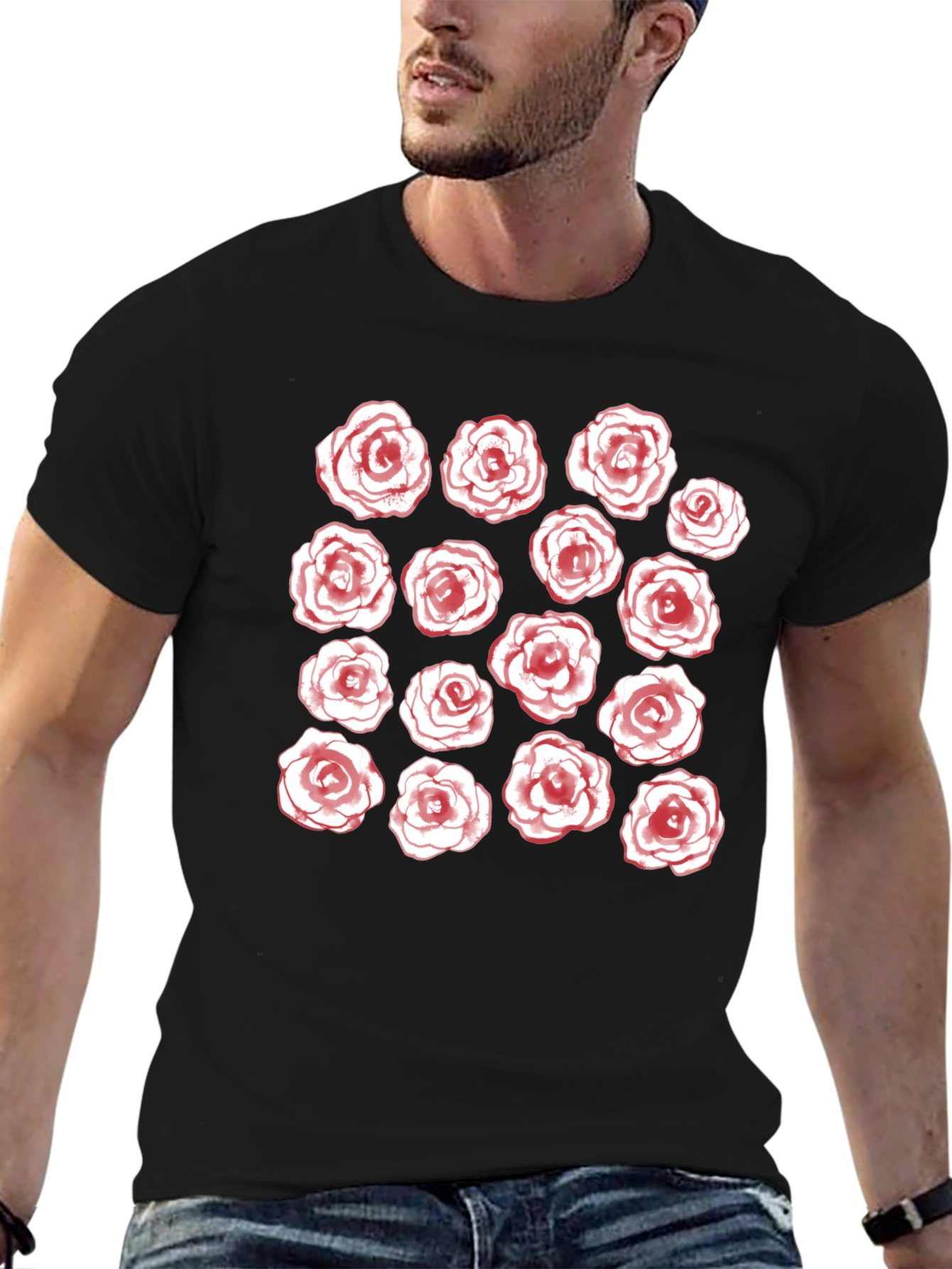 Floral Rose T-Shirt - Unique Pattern Tee