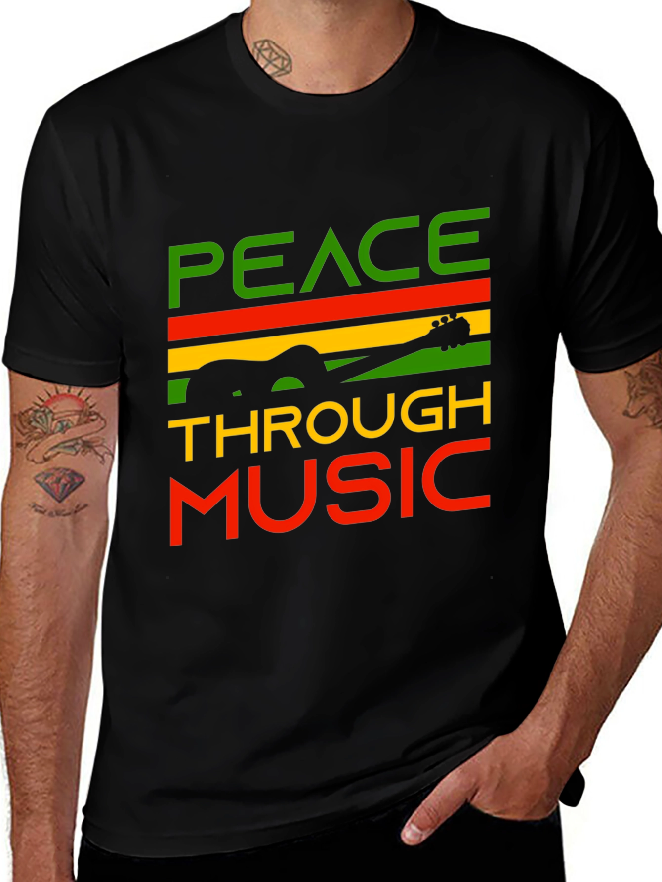 Peace Through Music Graphic Tee