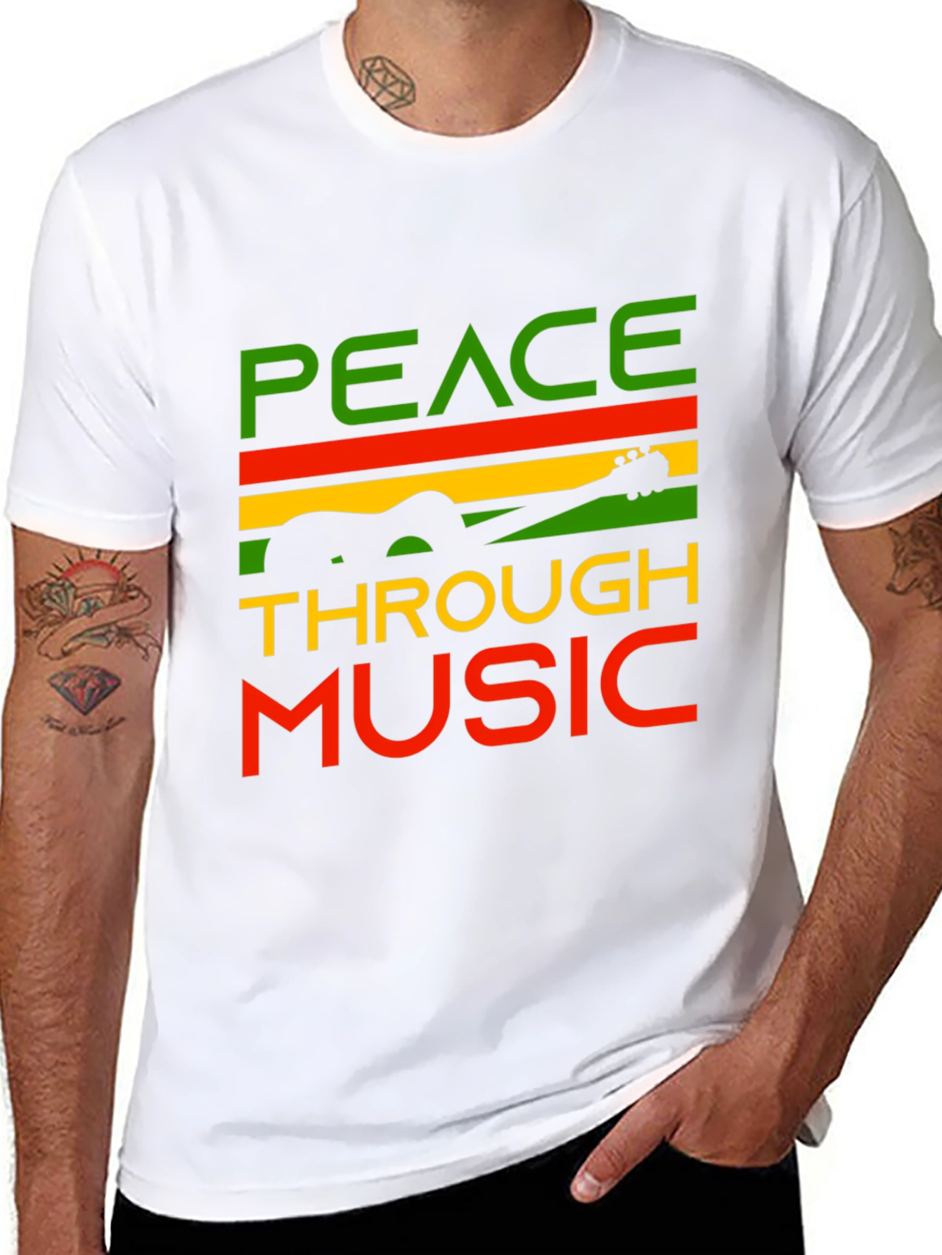 Peace Through Music Graphic Tee