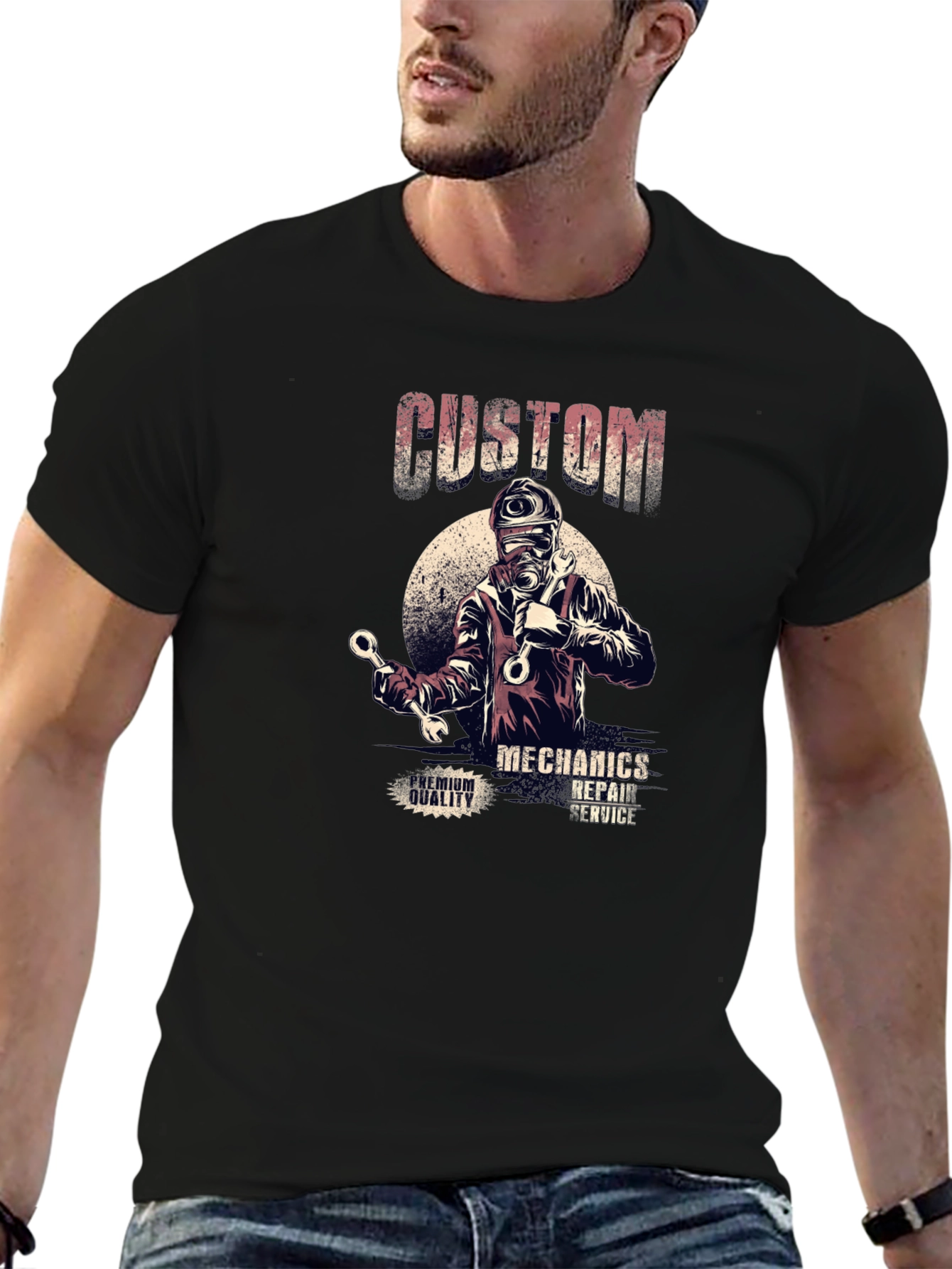 Custom Mechanics Graphic T-Shirt