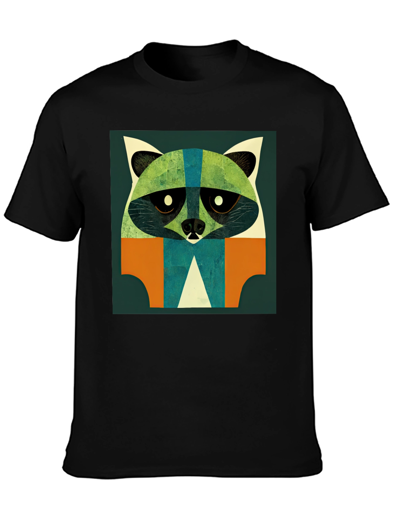 Abstract Raccoon Graphic T-Shirt - Modern Art Style