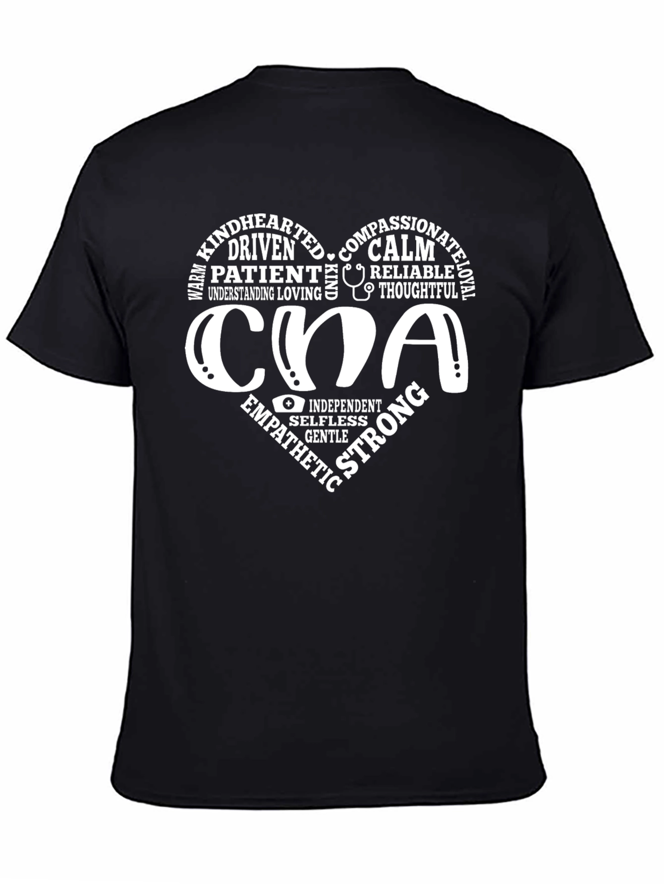 CNA Heart Graphic T-Shirt - Caring Professional Tee