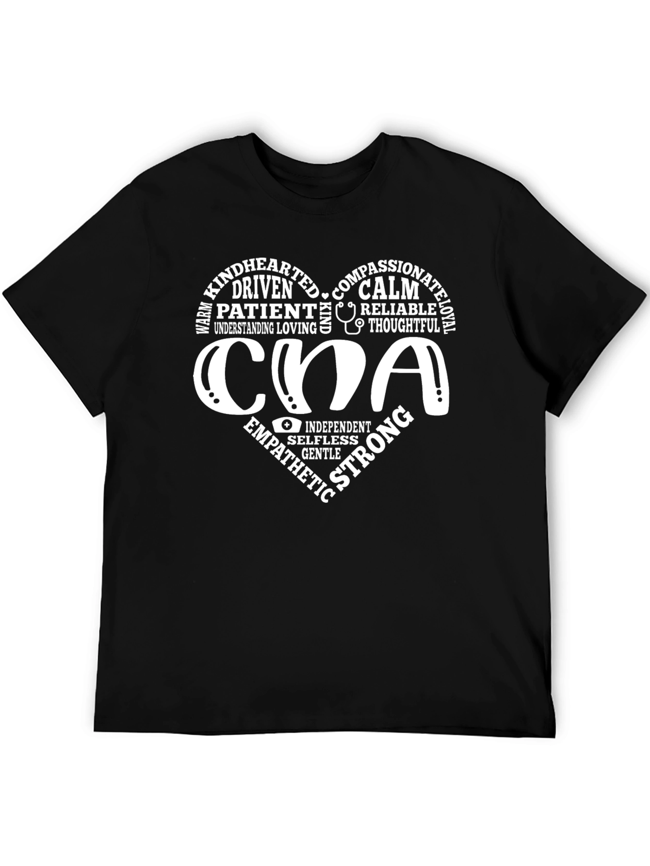 CNA Heart Graphic T-Shirt - Caring Professional Tee