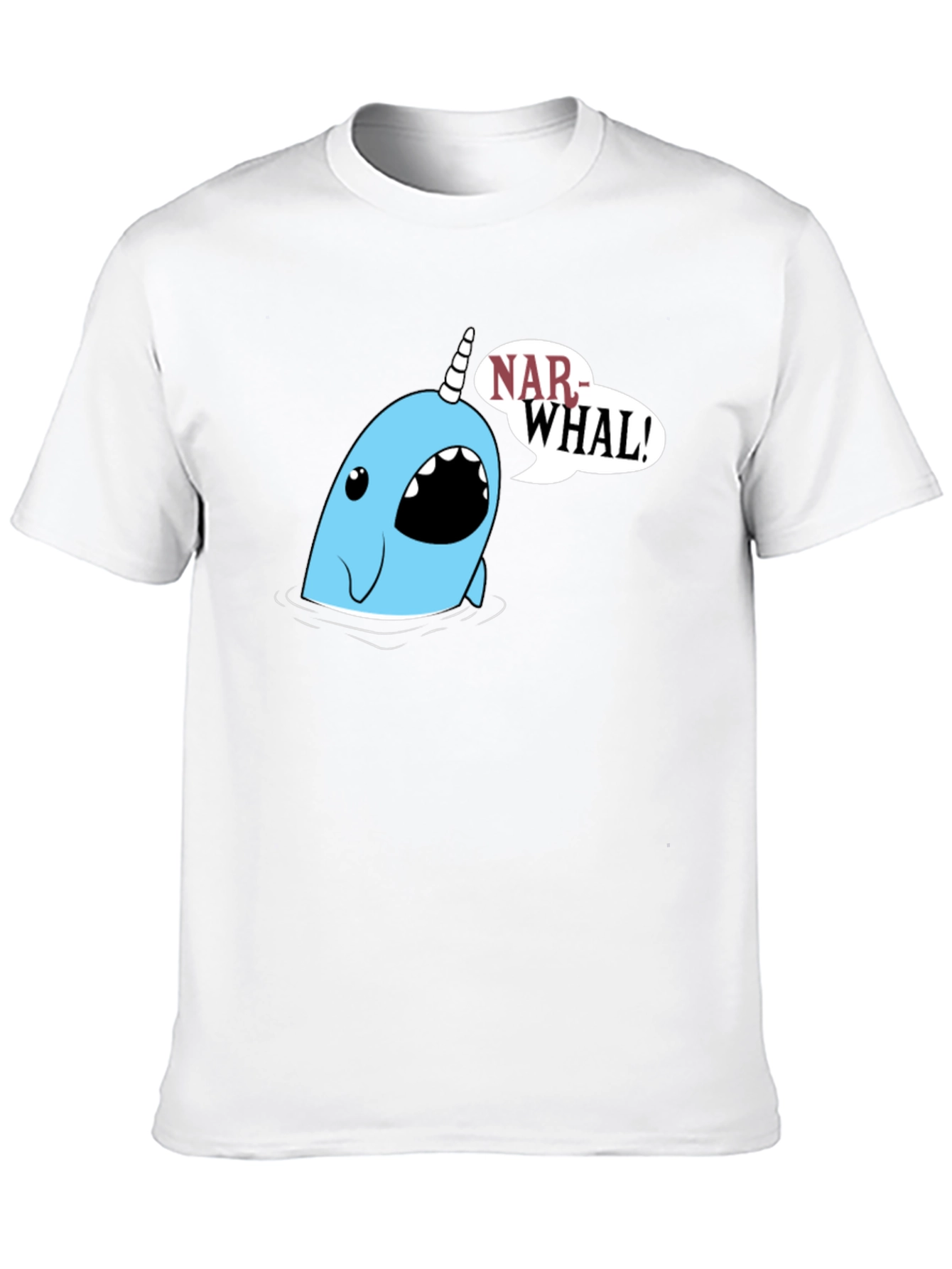 Narwhal Graphic Tee - Black Cotton T-Shirt