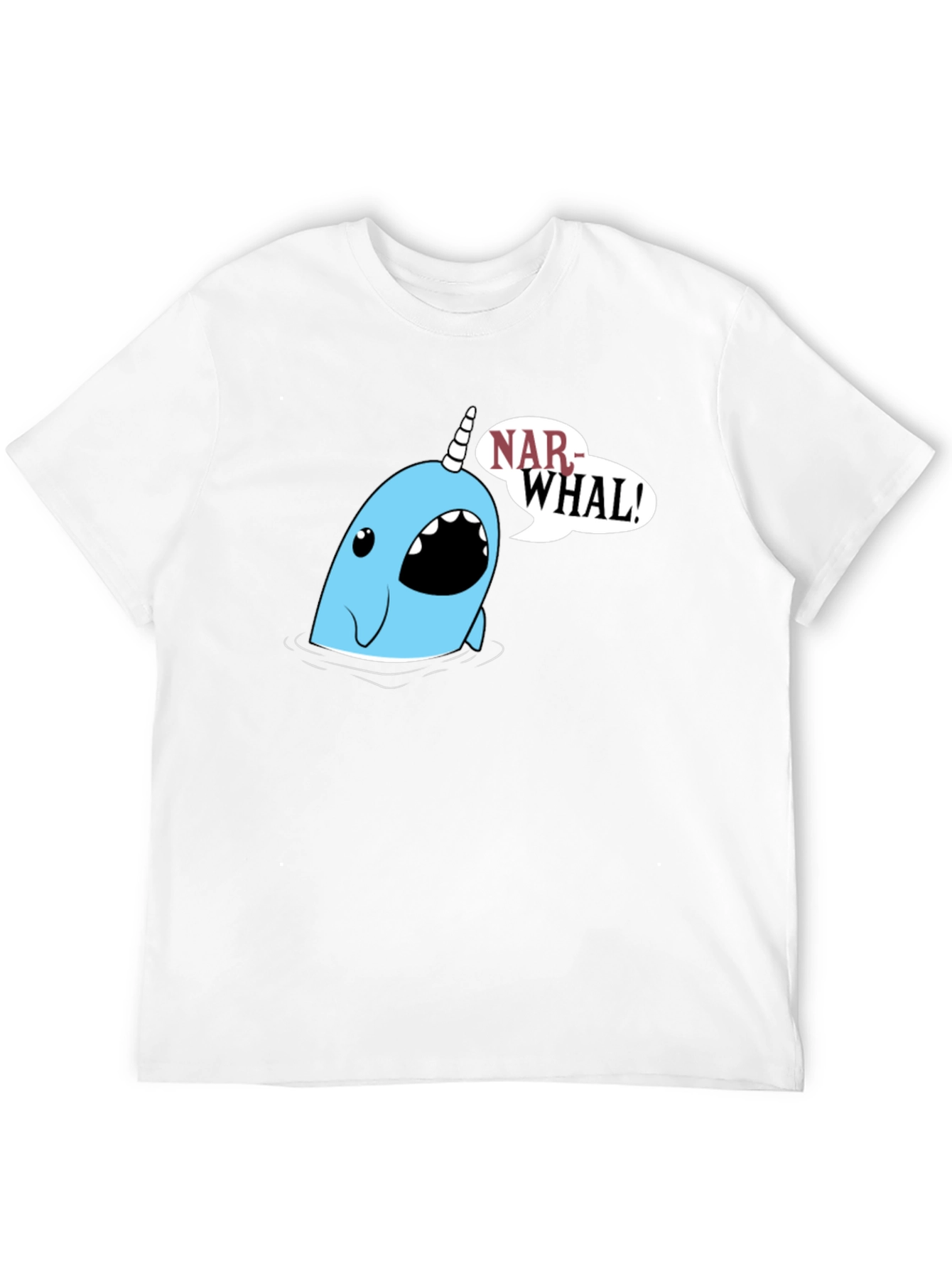 Narwhal Graphic Tee - Black Cotton T-Shirt