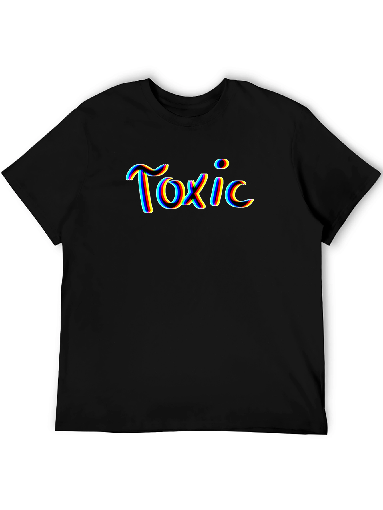 Toxic Graphic Print Mens Black T-Shirt