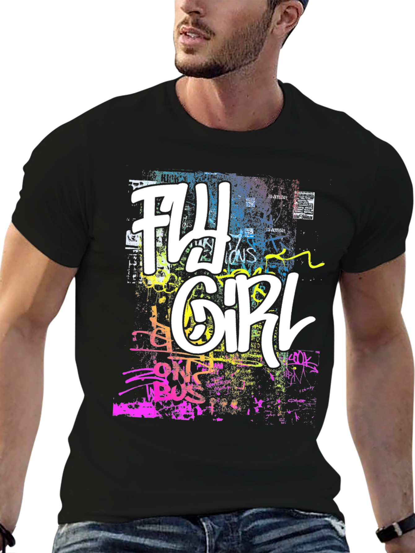 Fly Girl Graphic Tee - Urban Graffiti Style