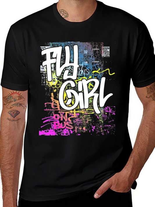 Fly Girl Graphic Tee - Urban Graffiti Style