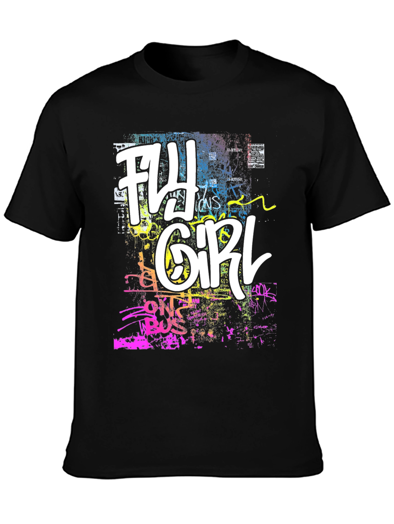Fly Girl Graphic Tee - Urban Graffiti Style