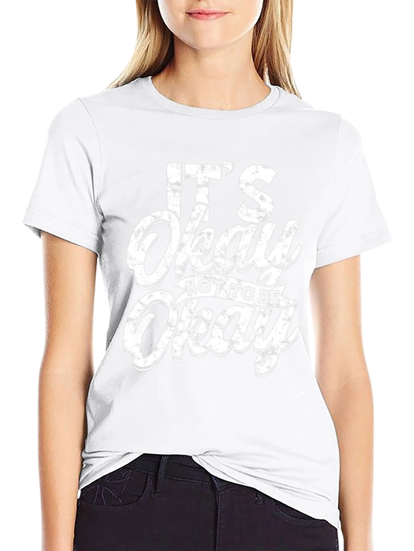 Its Okay To Be Not Okay Black Graphic Tee