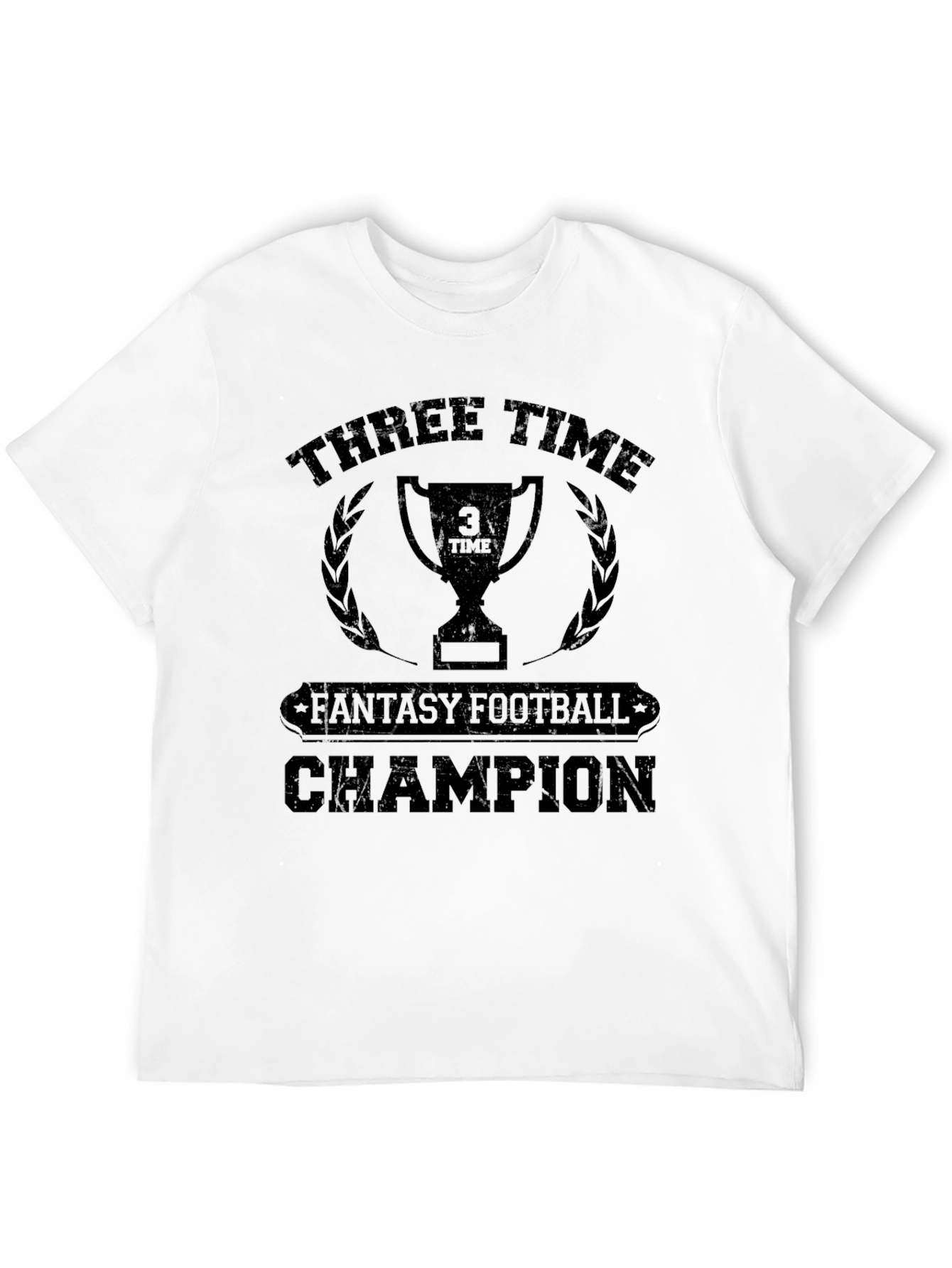 Three-Time Fantasy Football Champion T-Shirt
