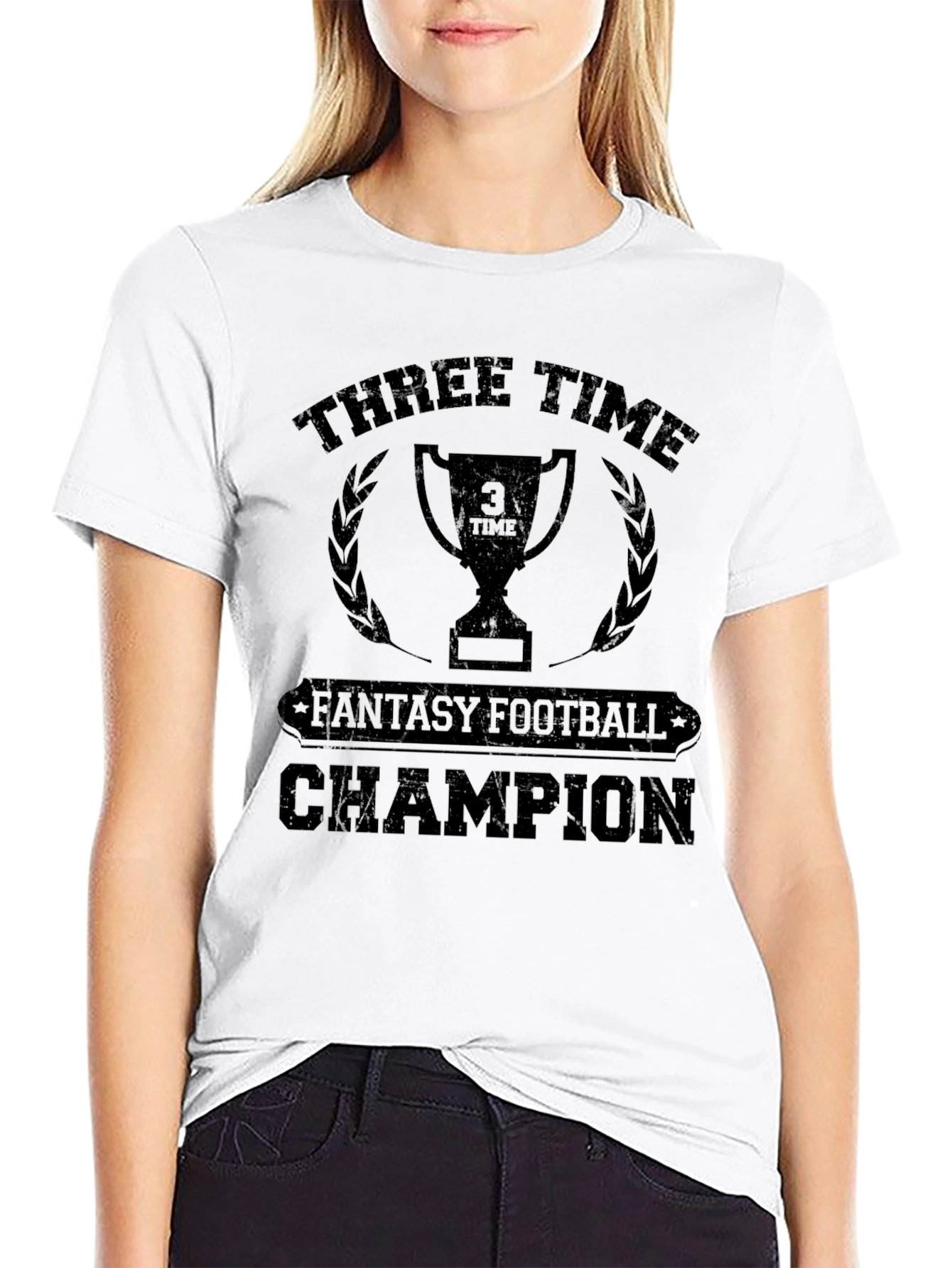 Three-Time Fantasy Football Champion T-Shirt