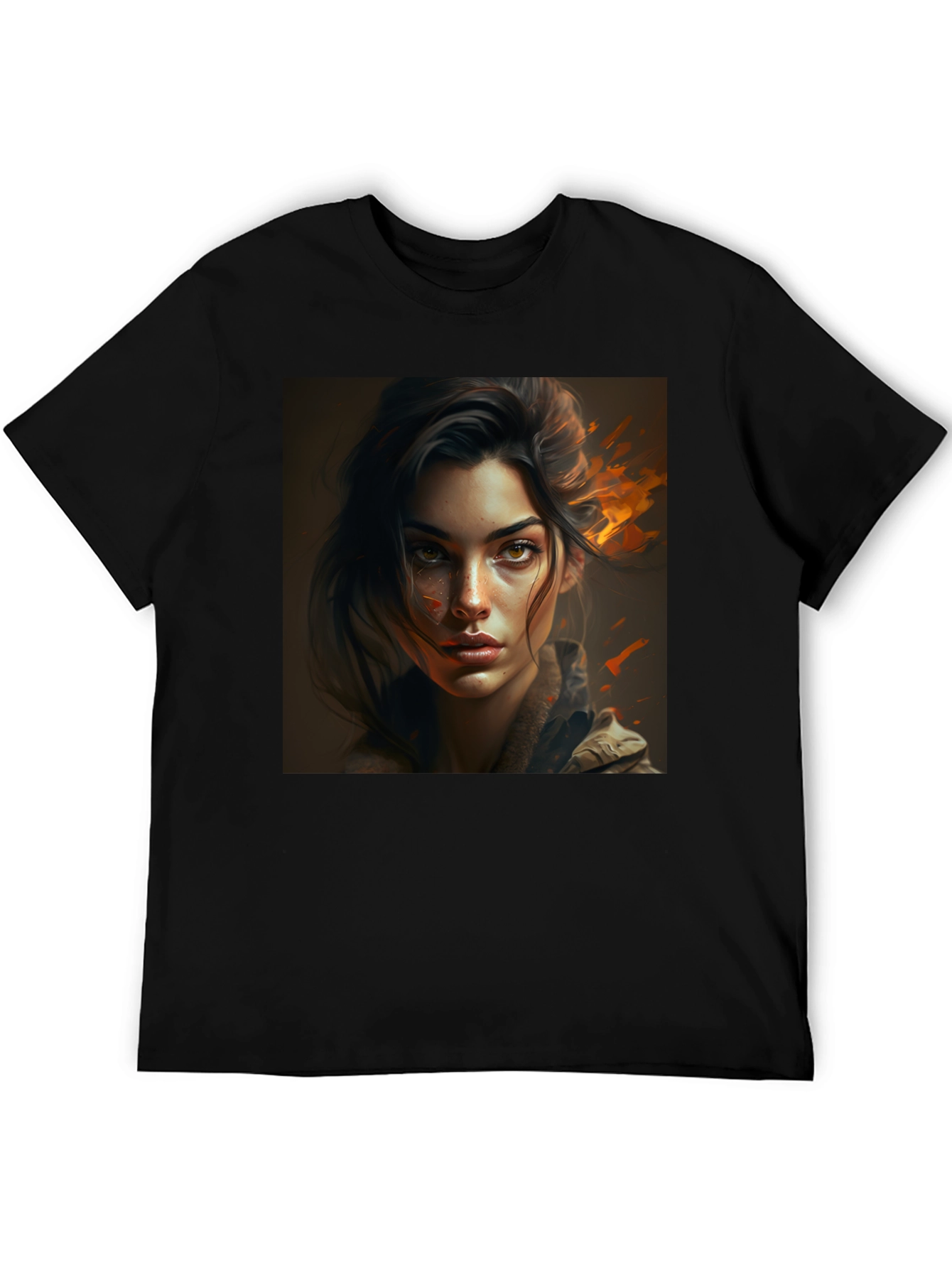 Graphic Tee - Woman Portrait Black T-Shirt