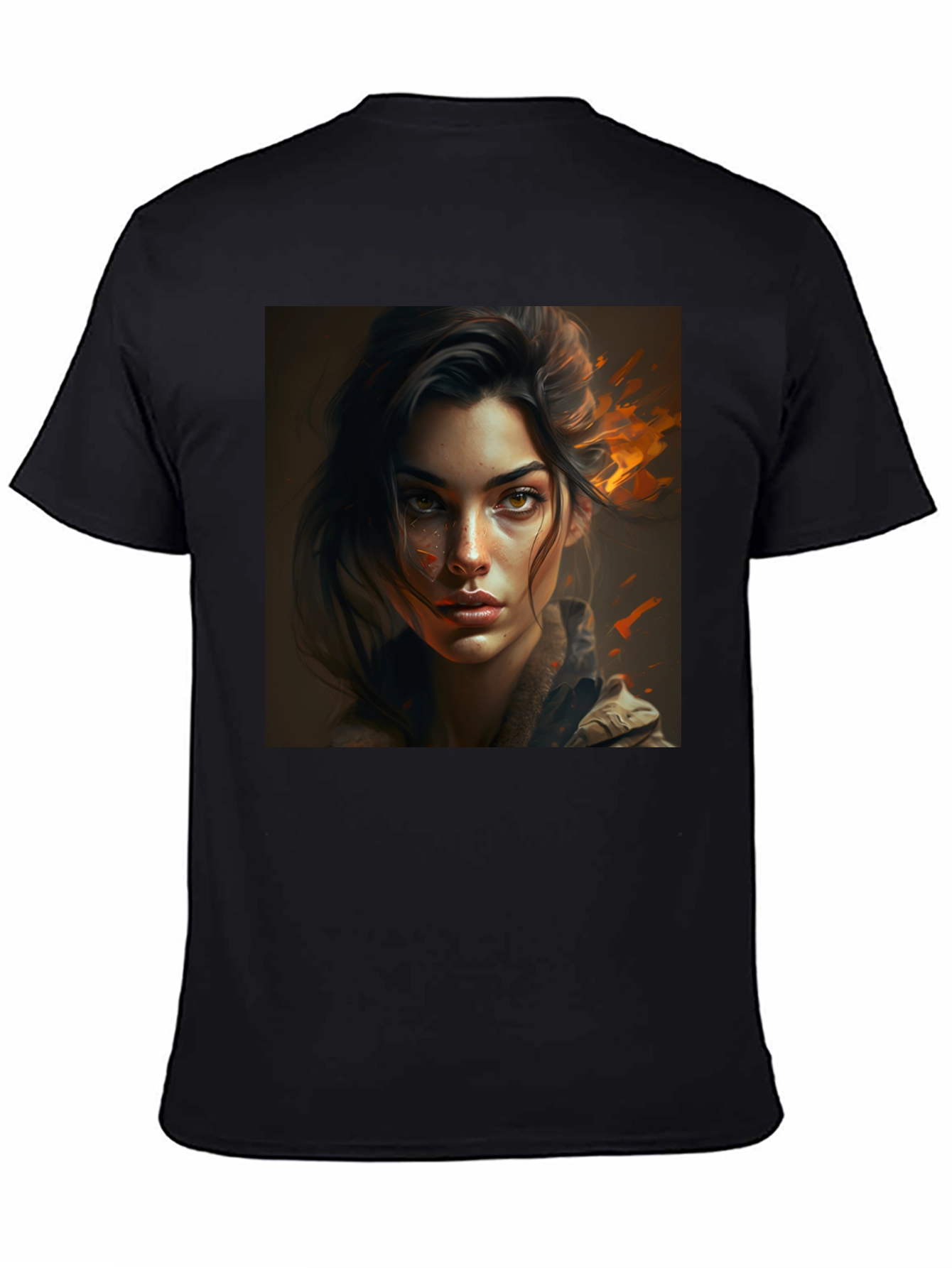 Graphic Tee - Woman Portrait Black T-Shirt