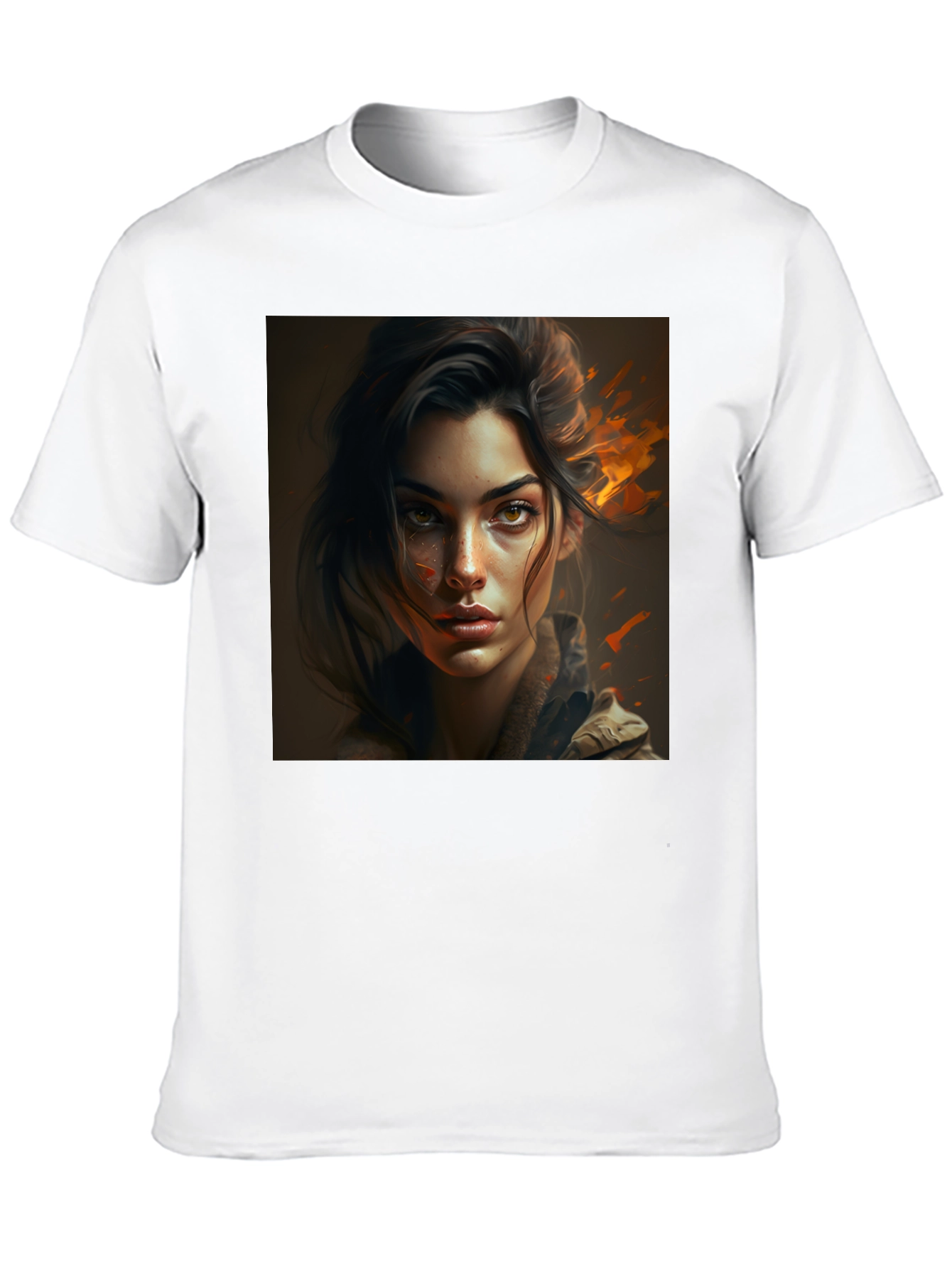 Graphic Tee - Woman Portrait Black T-Shirt