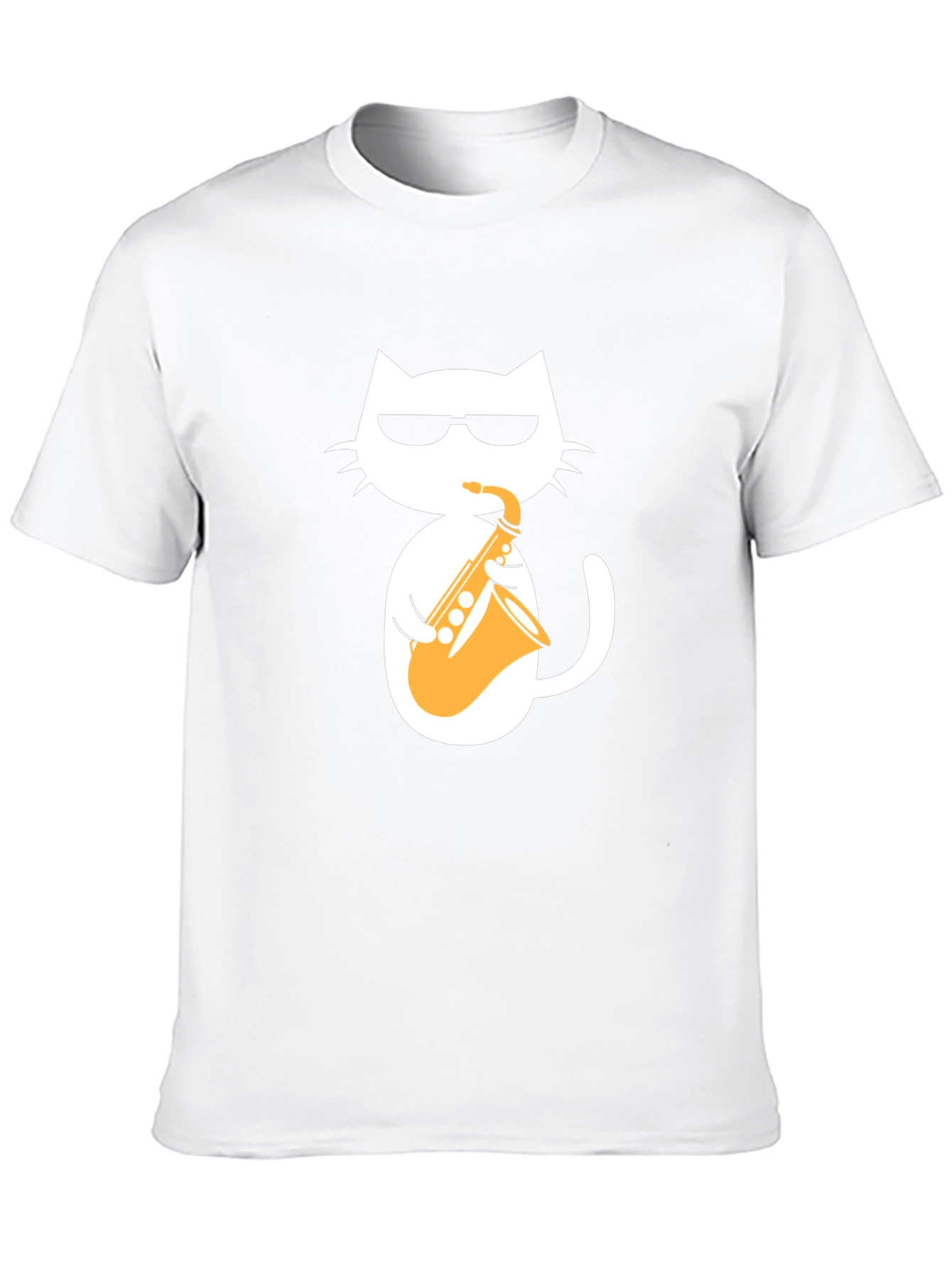 Cool Cat Saxophone Graphic T-Shirt