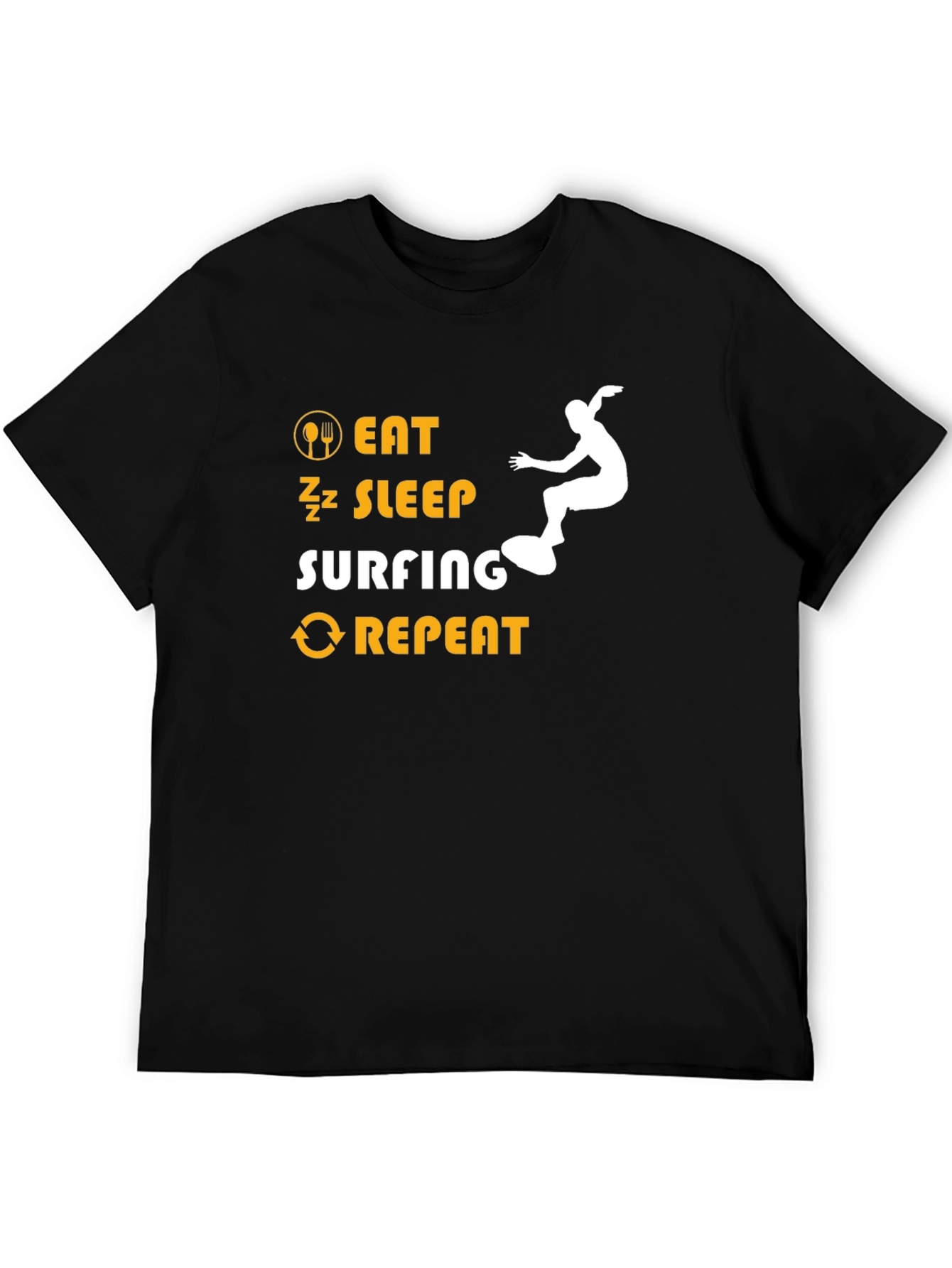Eat Sleep Surfing Repeat Graphic Tee