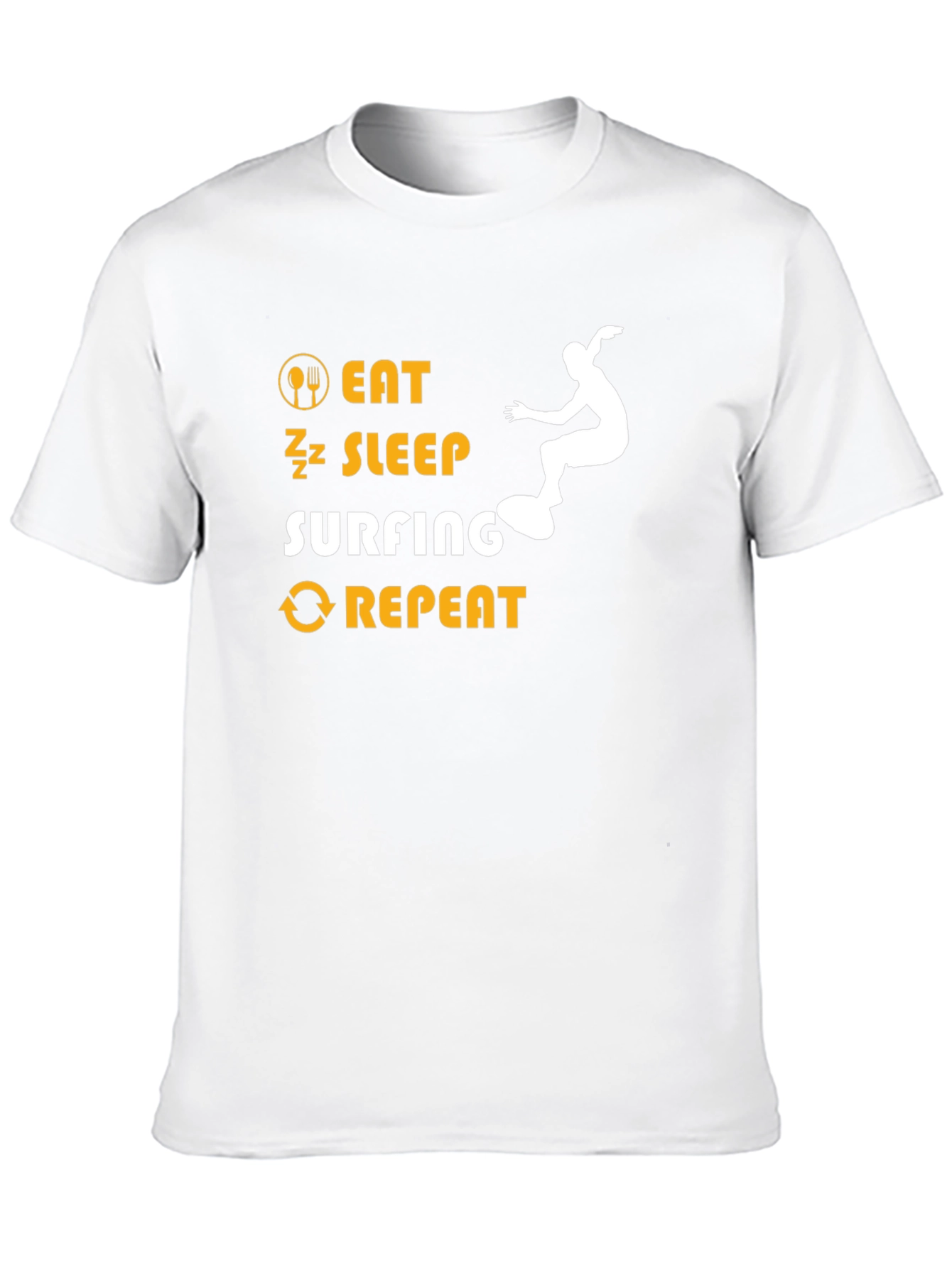 Eat Sleep Surfing Repeat Graphic Tee
