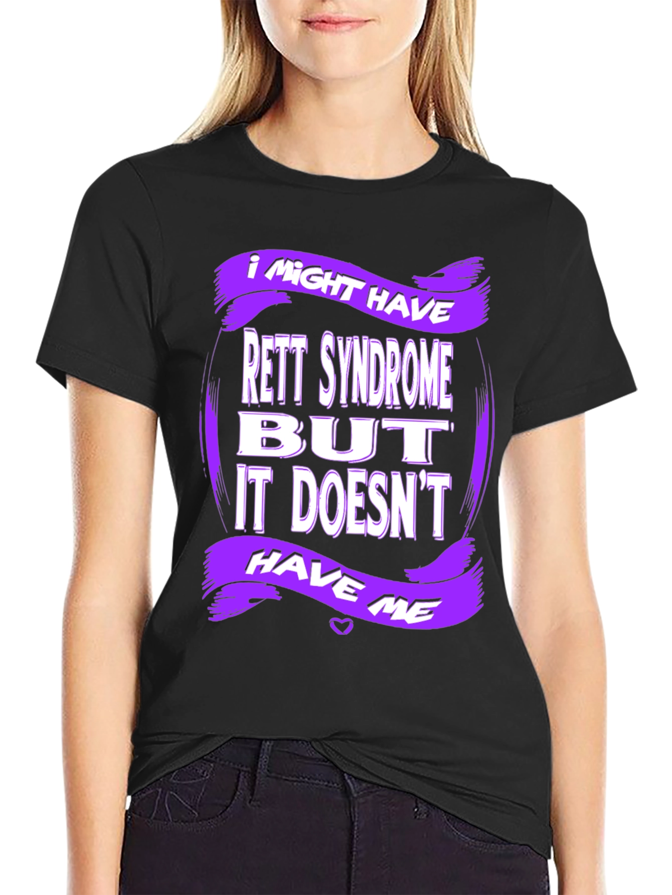 Rett Syndrome Awareness T-Shirt - Purple Design